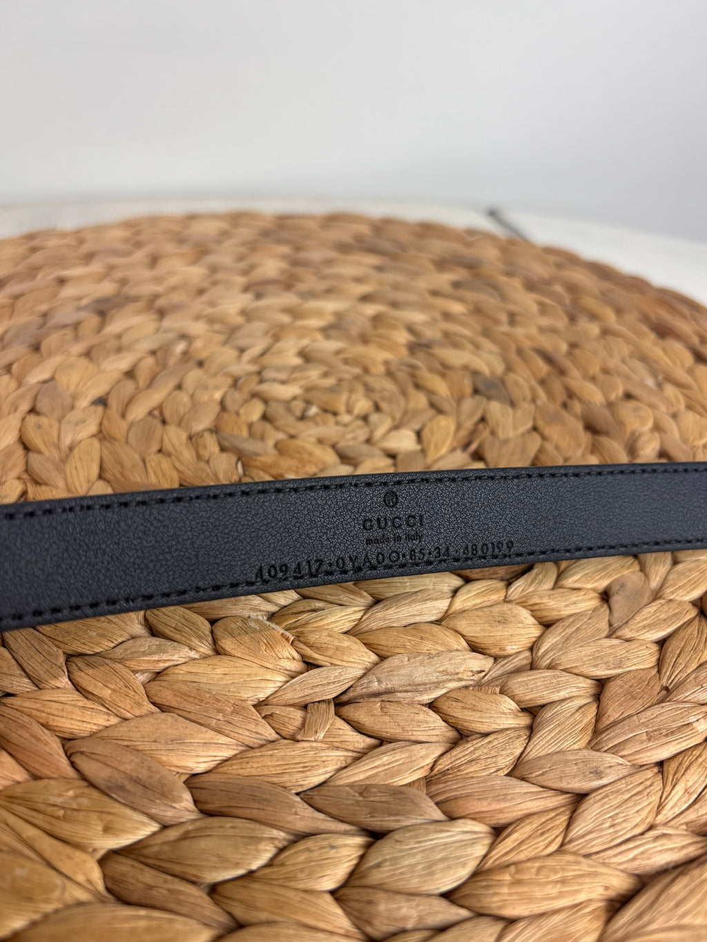 GUCCI GG Marmont Black Leather Belt