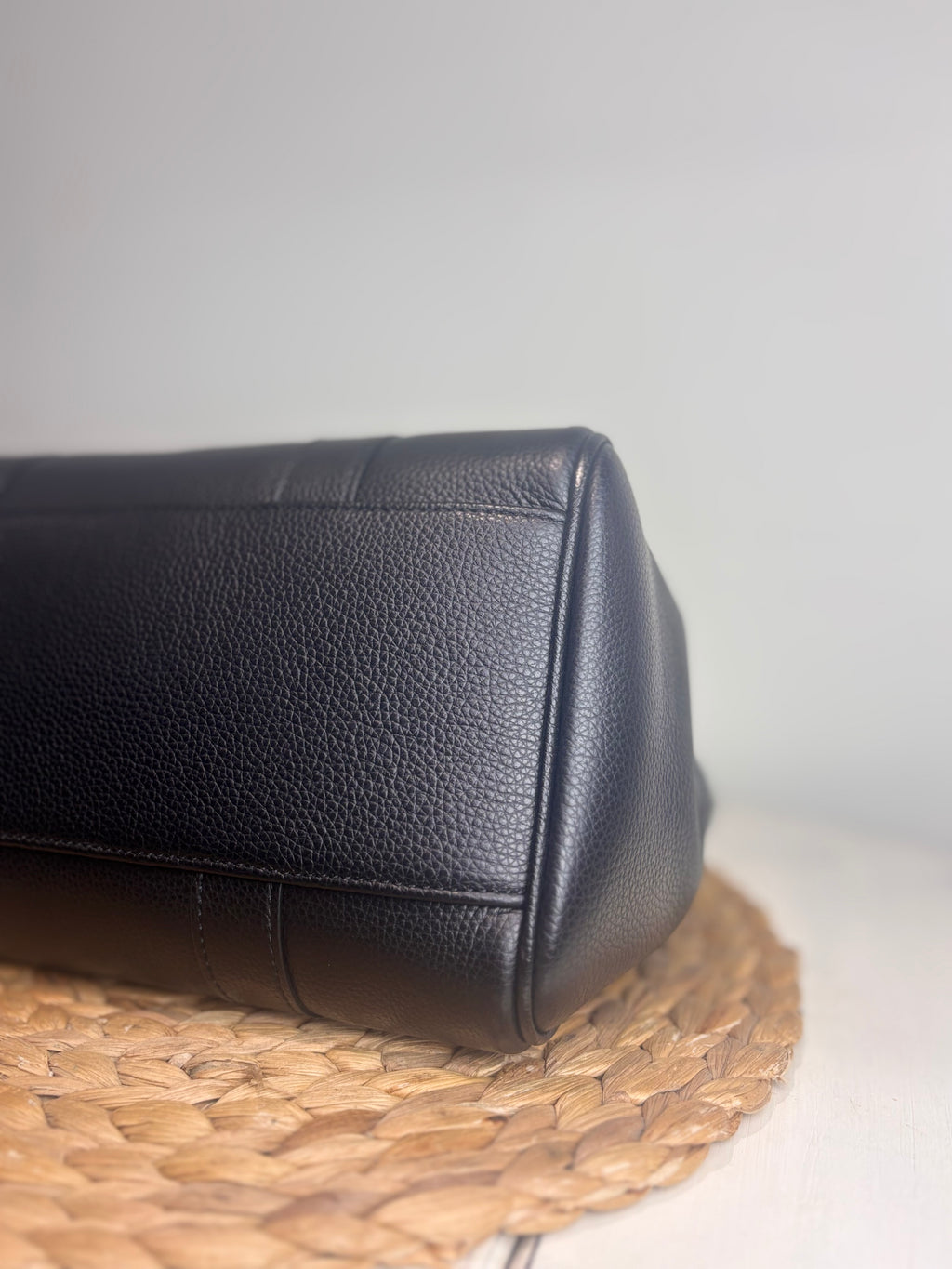 Mulberry Bayswater Satchel in Black Grained Leather