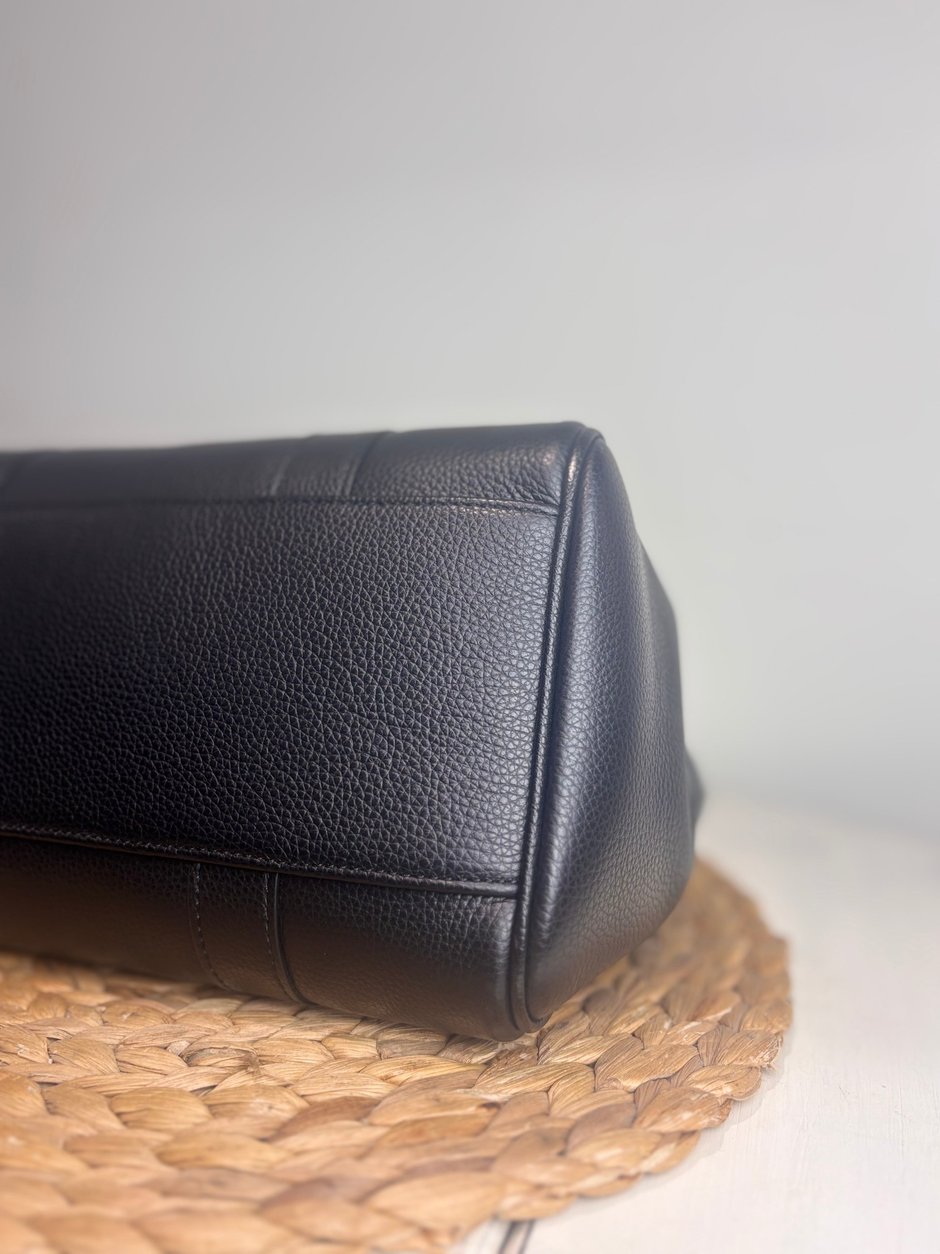Mulberry Bayswater Satchel in Black Grained Leather