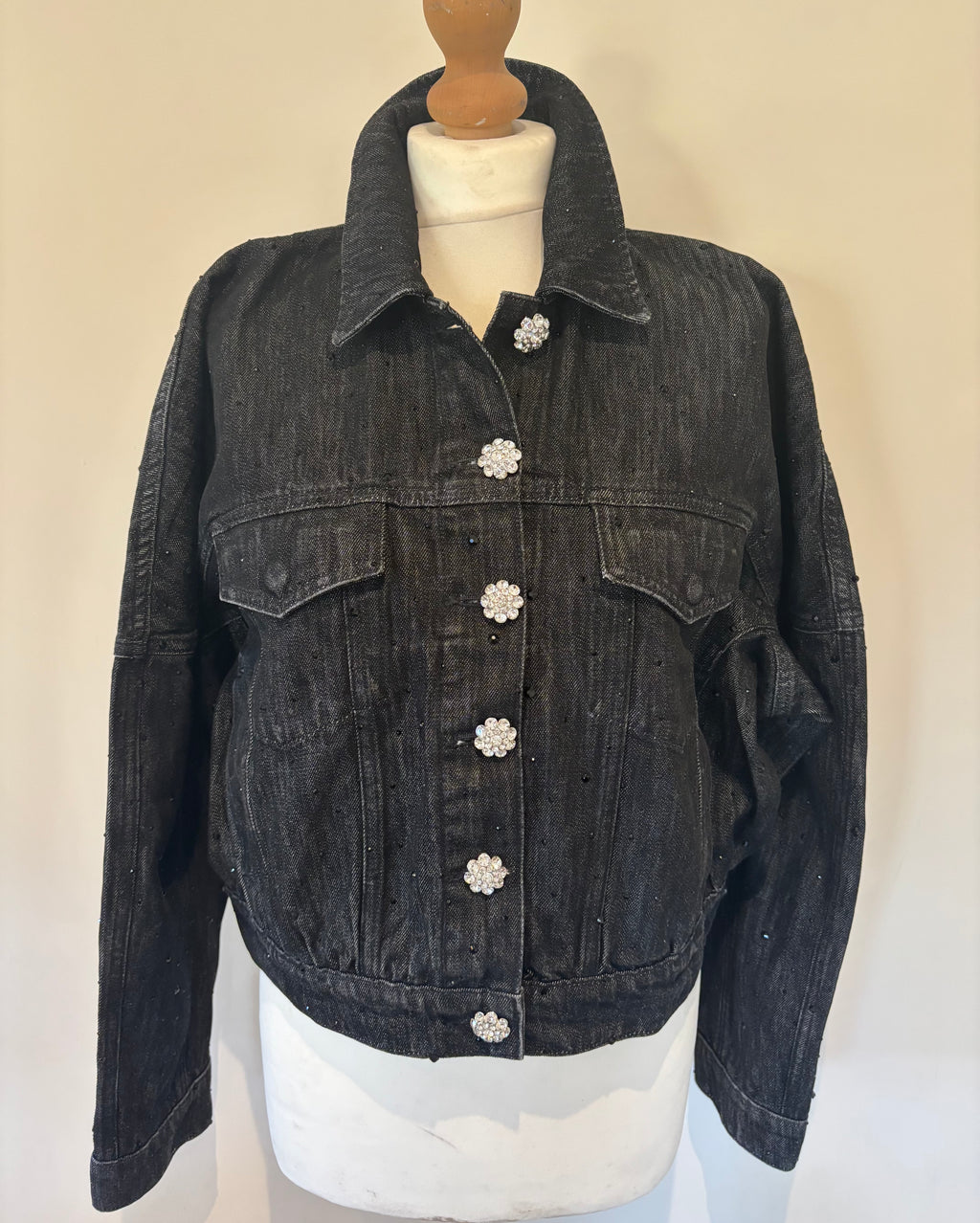 GANNI Black Denim Jacket