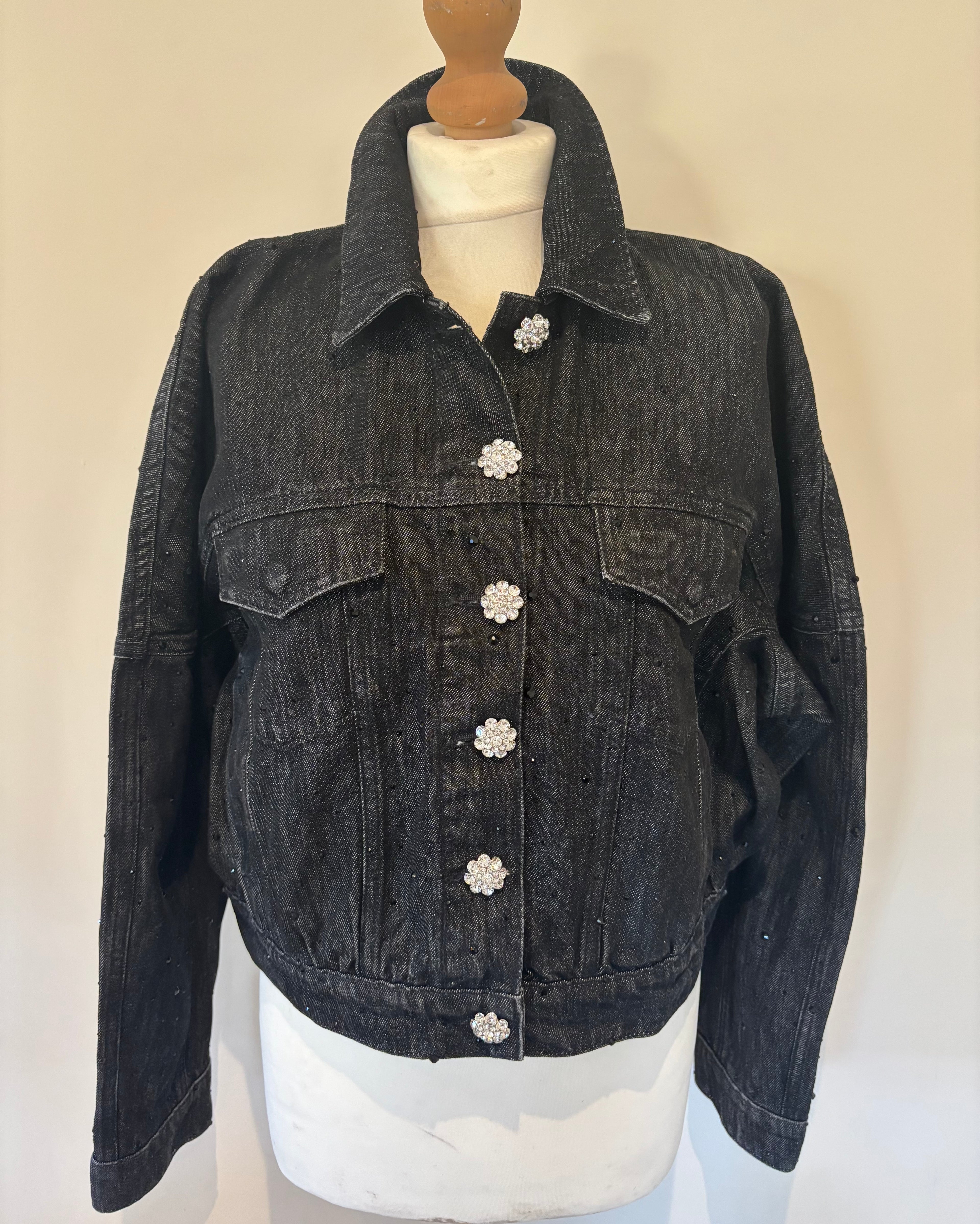 GANNI Black Denim Jacket