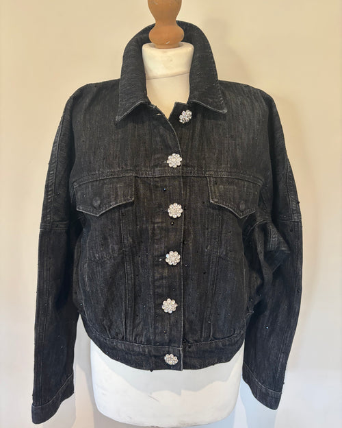 GANNI Black Denim Jacket