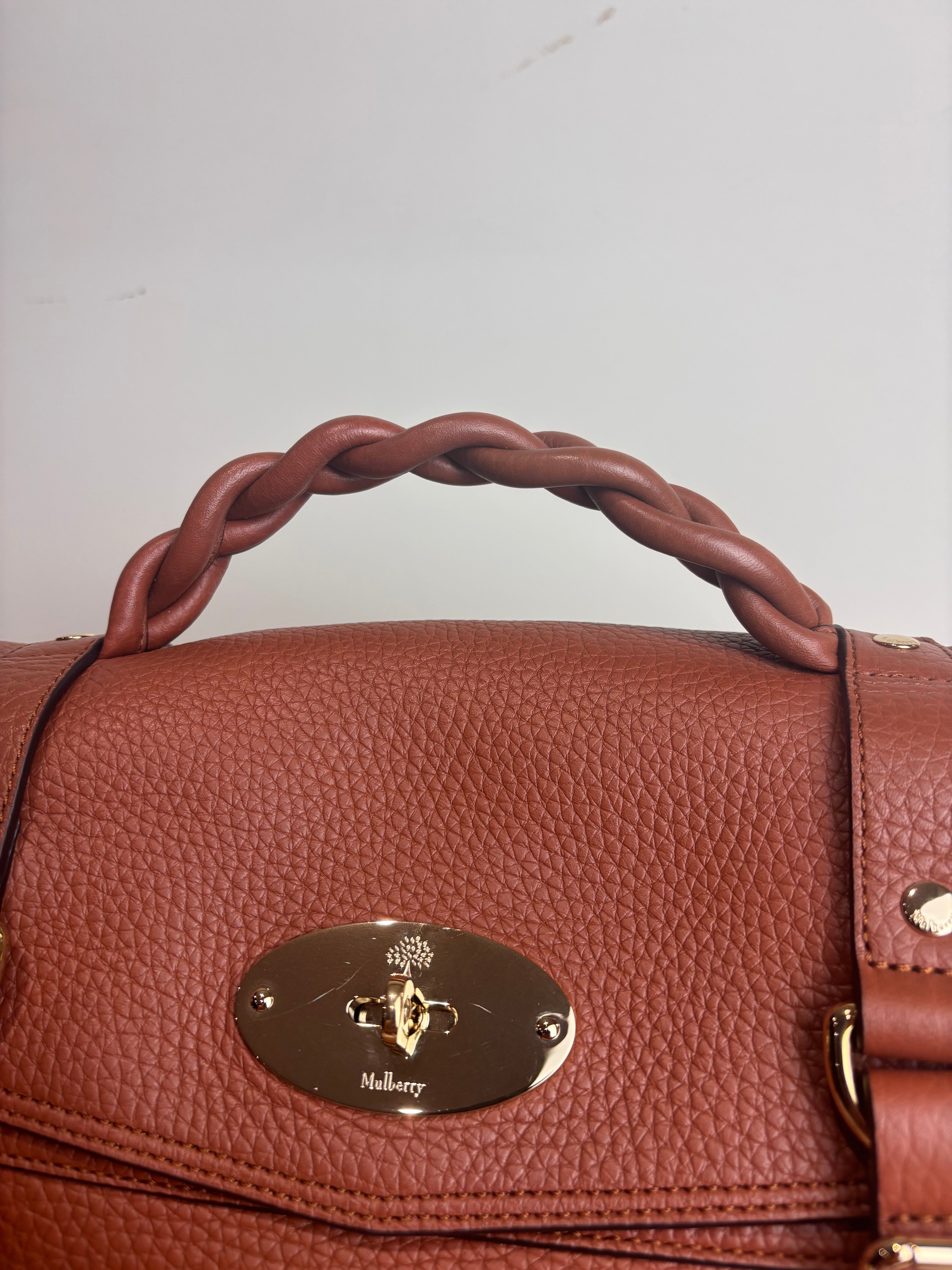 Mulberry Alexa Icon in Bright Oak Heavy Grain