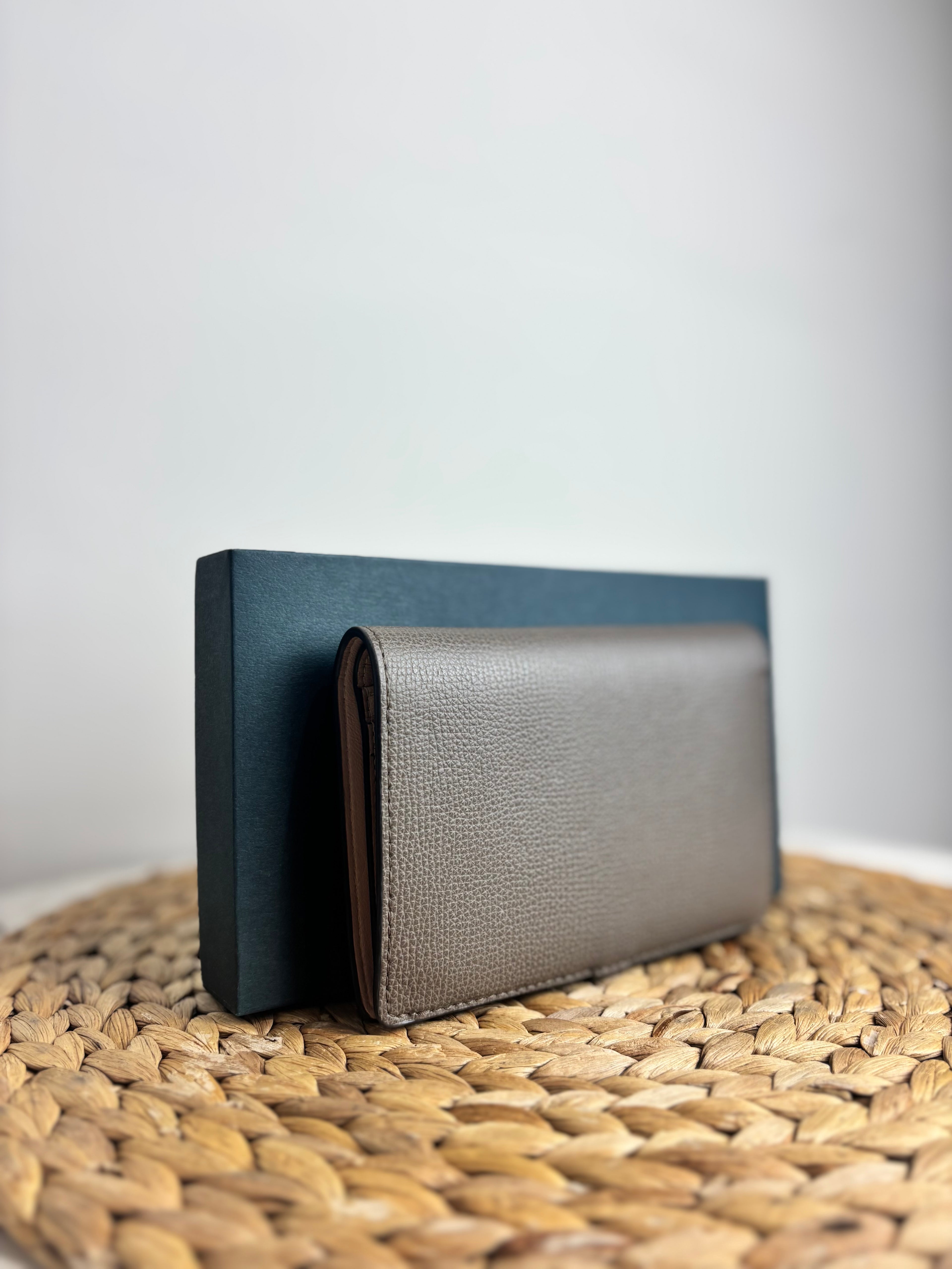 Mulberry Tree Crossgrain Leather Purse in Clay