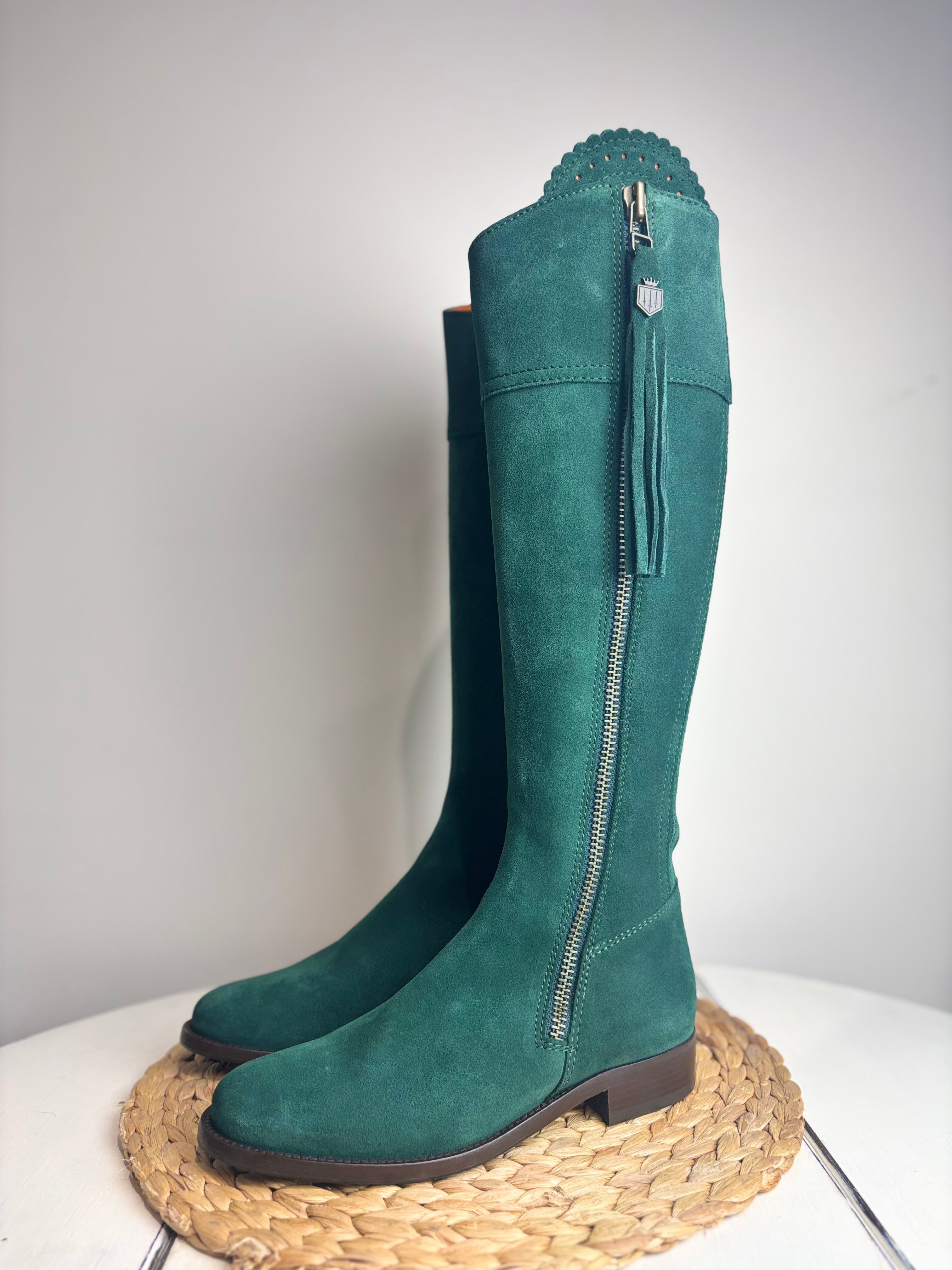 Fairfax & Favor Emerald Regina Suede Boots