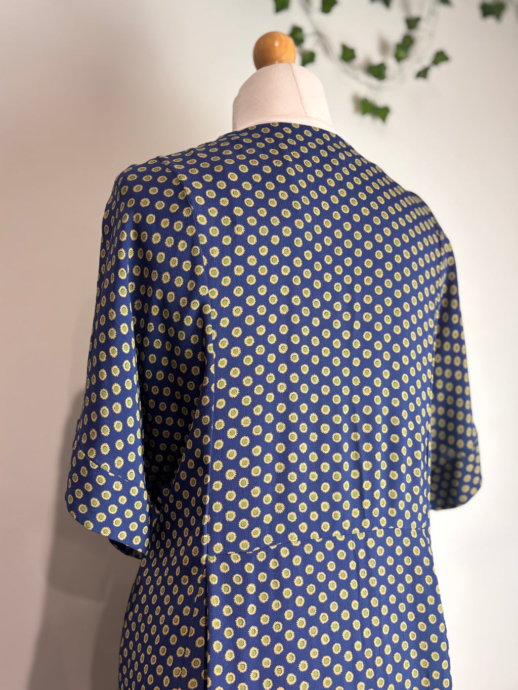 Toast Navy & Green Colour-Block Shift Dress