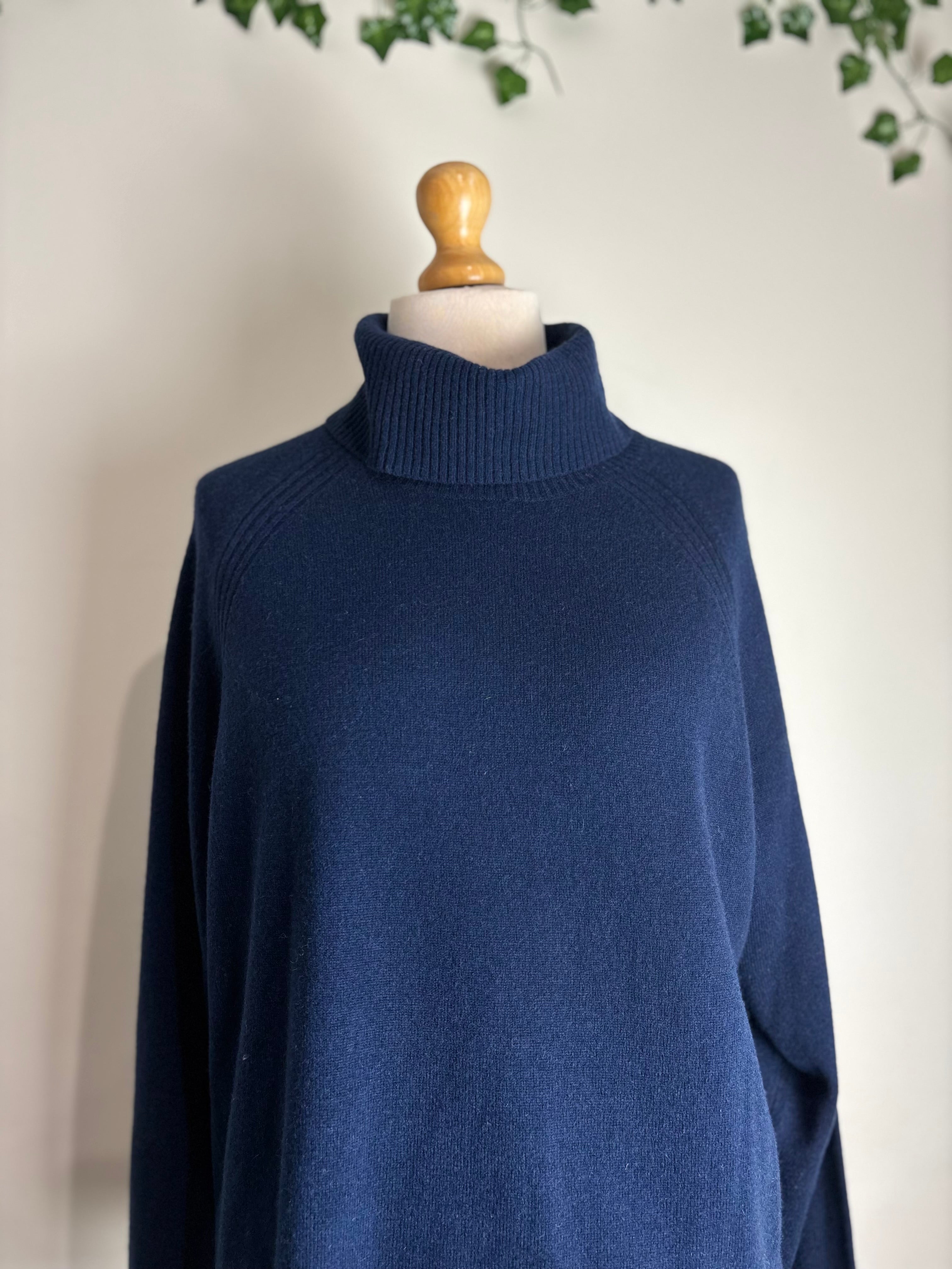 Whistles Navy Cashmere Rollneck