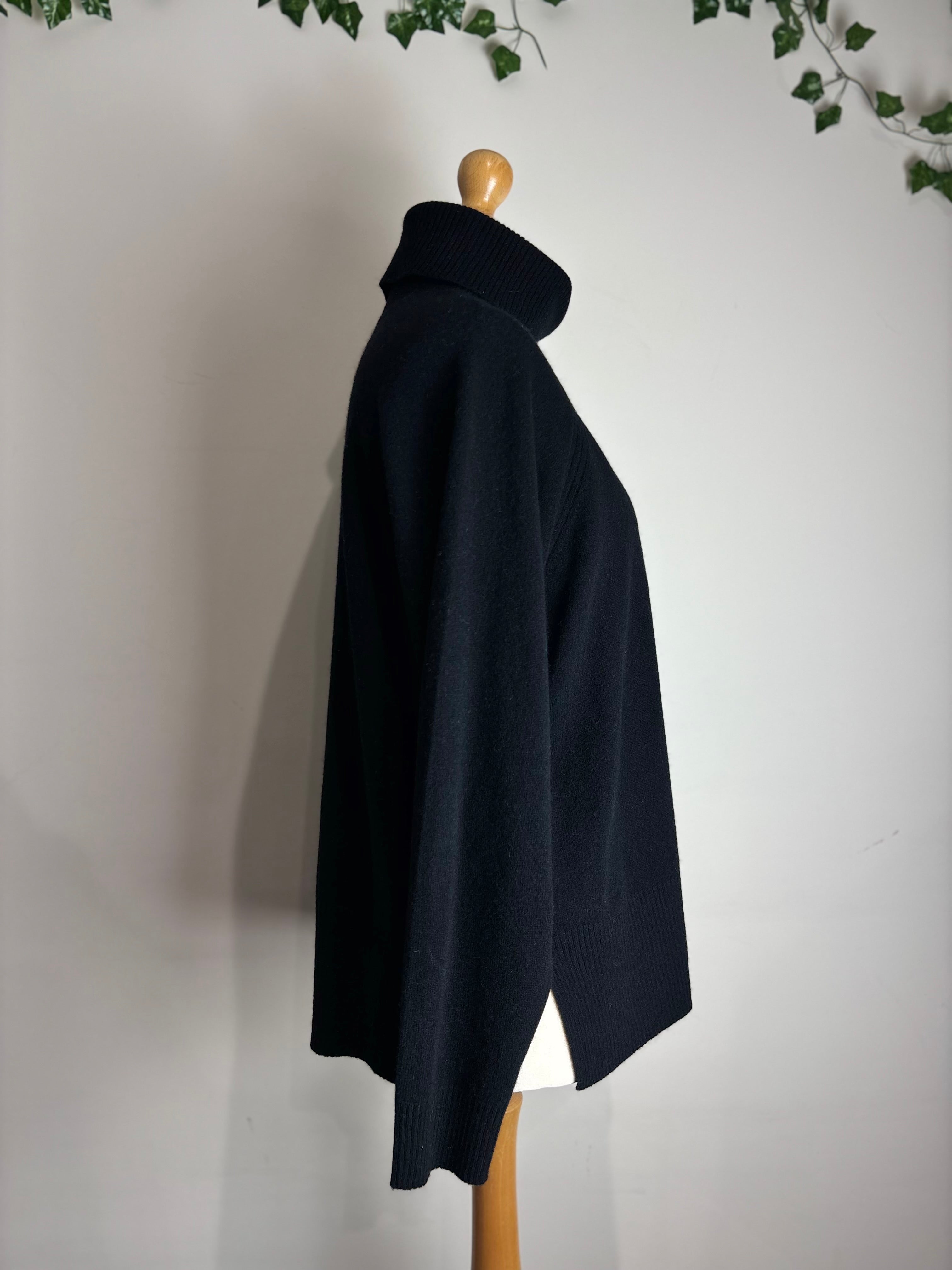 Whistles Black Cashmere Rollneck