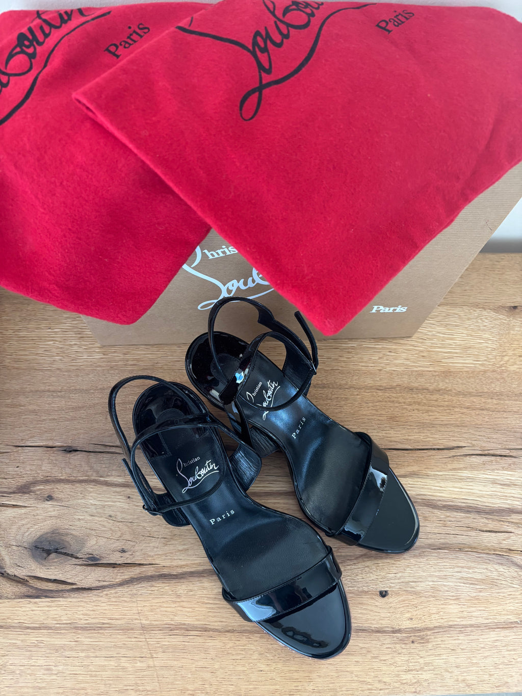 Christian Louboutin Black Wedges