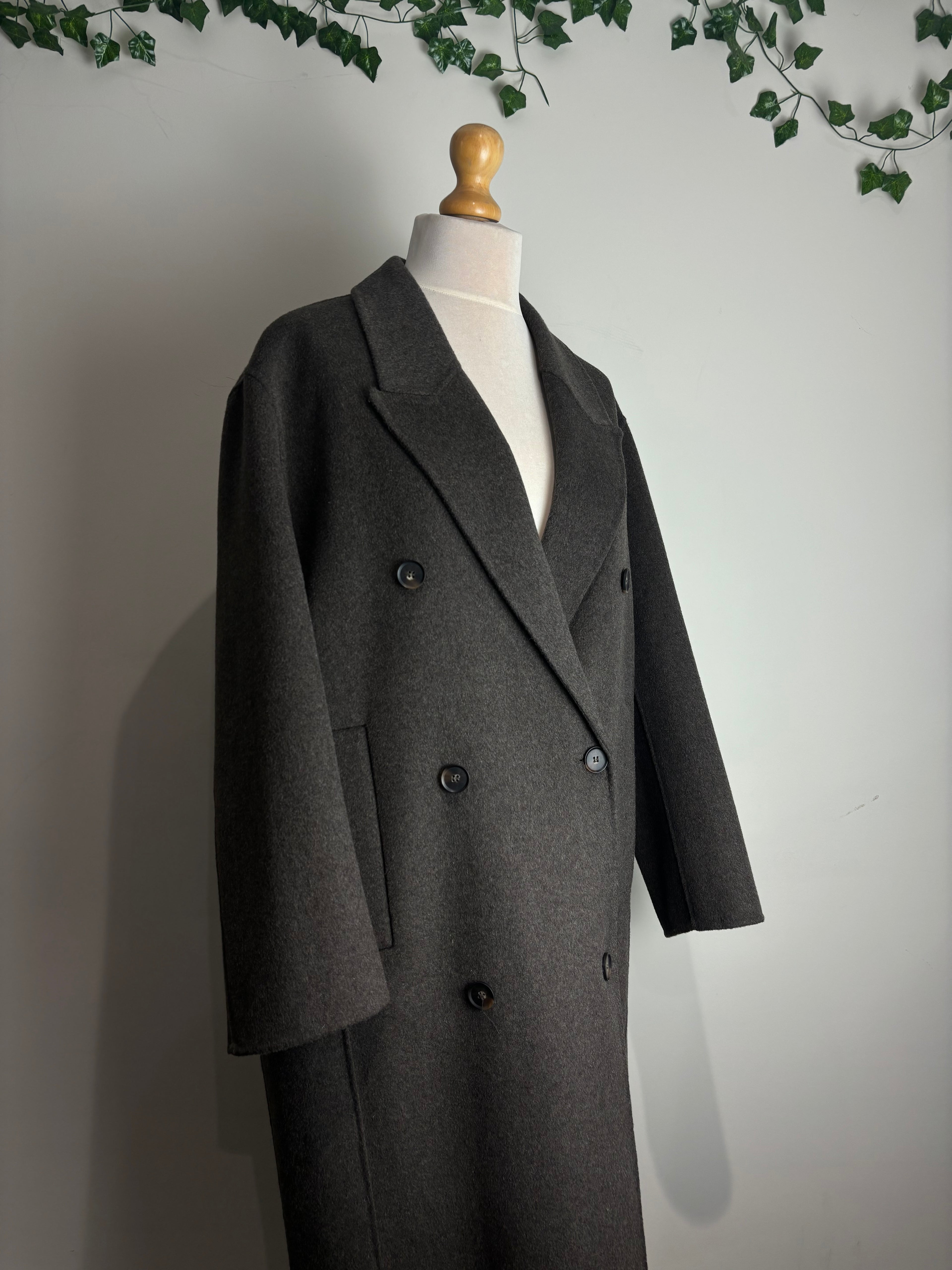 Zara Dark Brown Wool Mix Coat