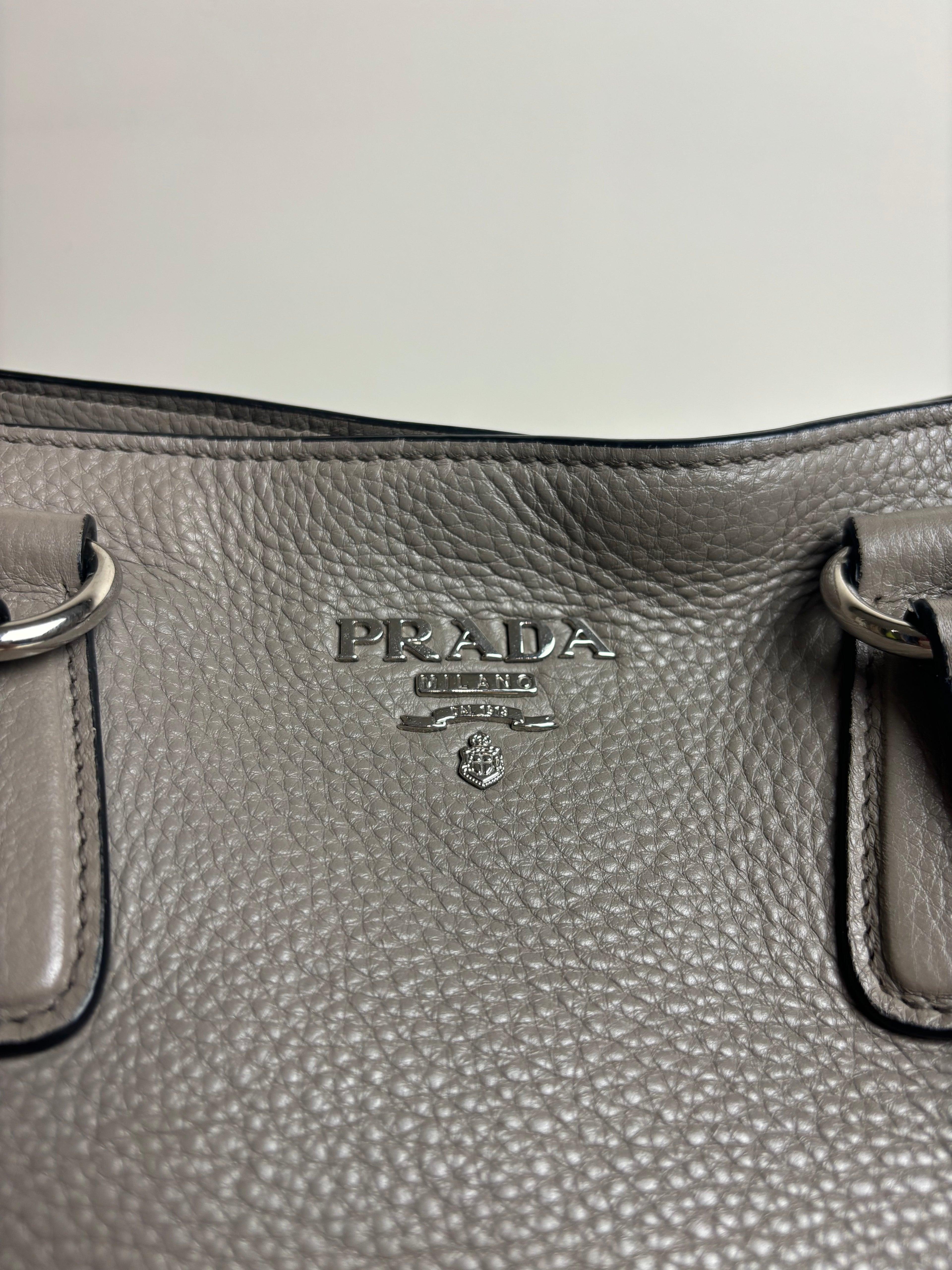 Prada Vitello Daino Zip Tote