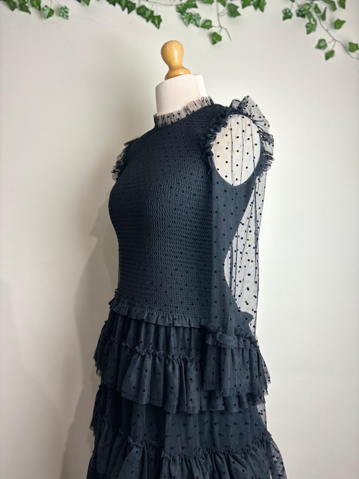 ME+EM Polka Dot Tulle Maxi dress