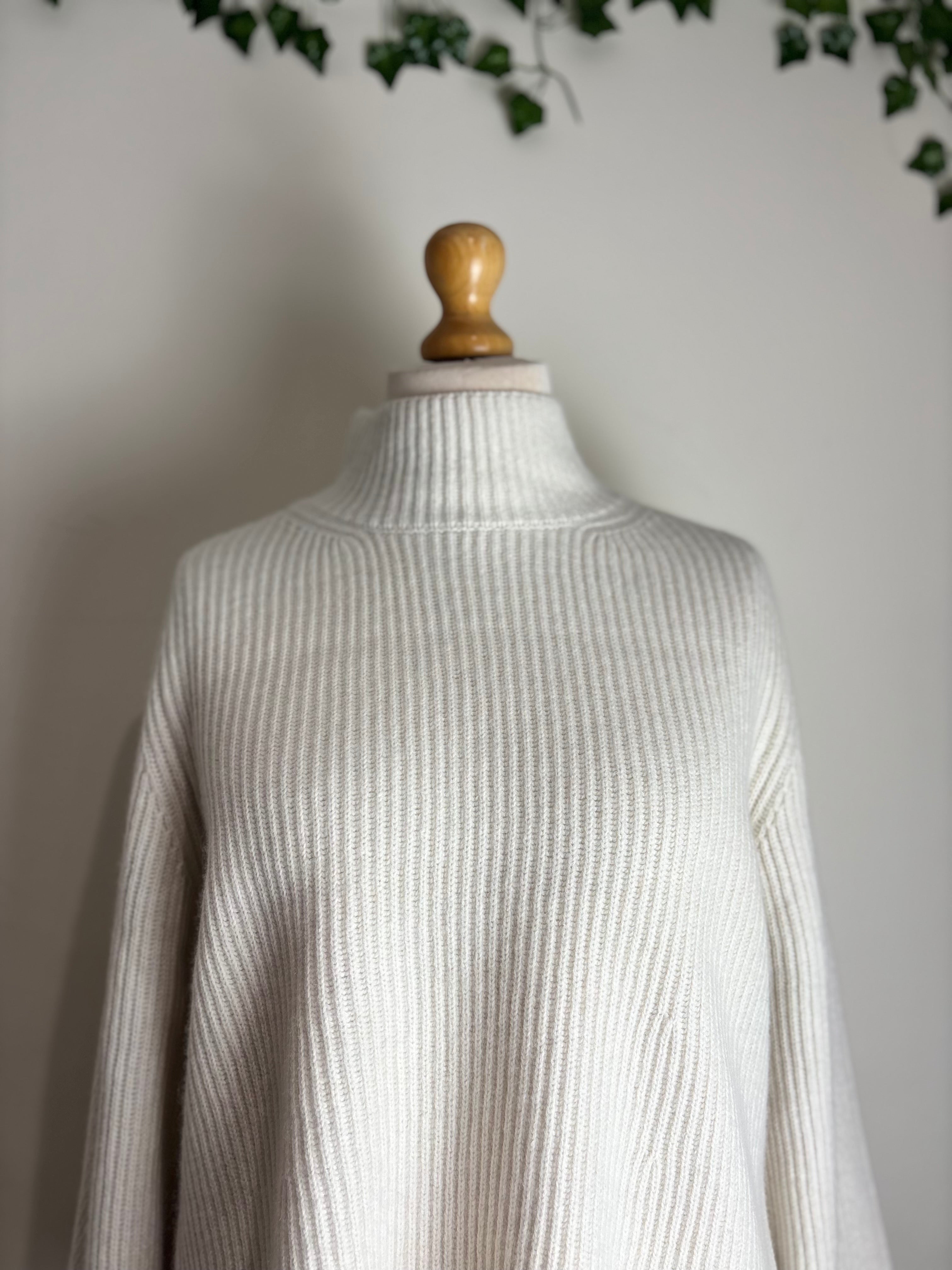 ME+EM Cream Chunky Rib Jumper