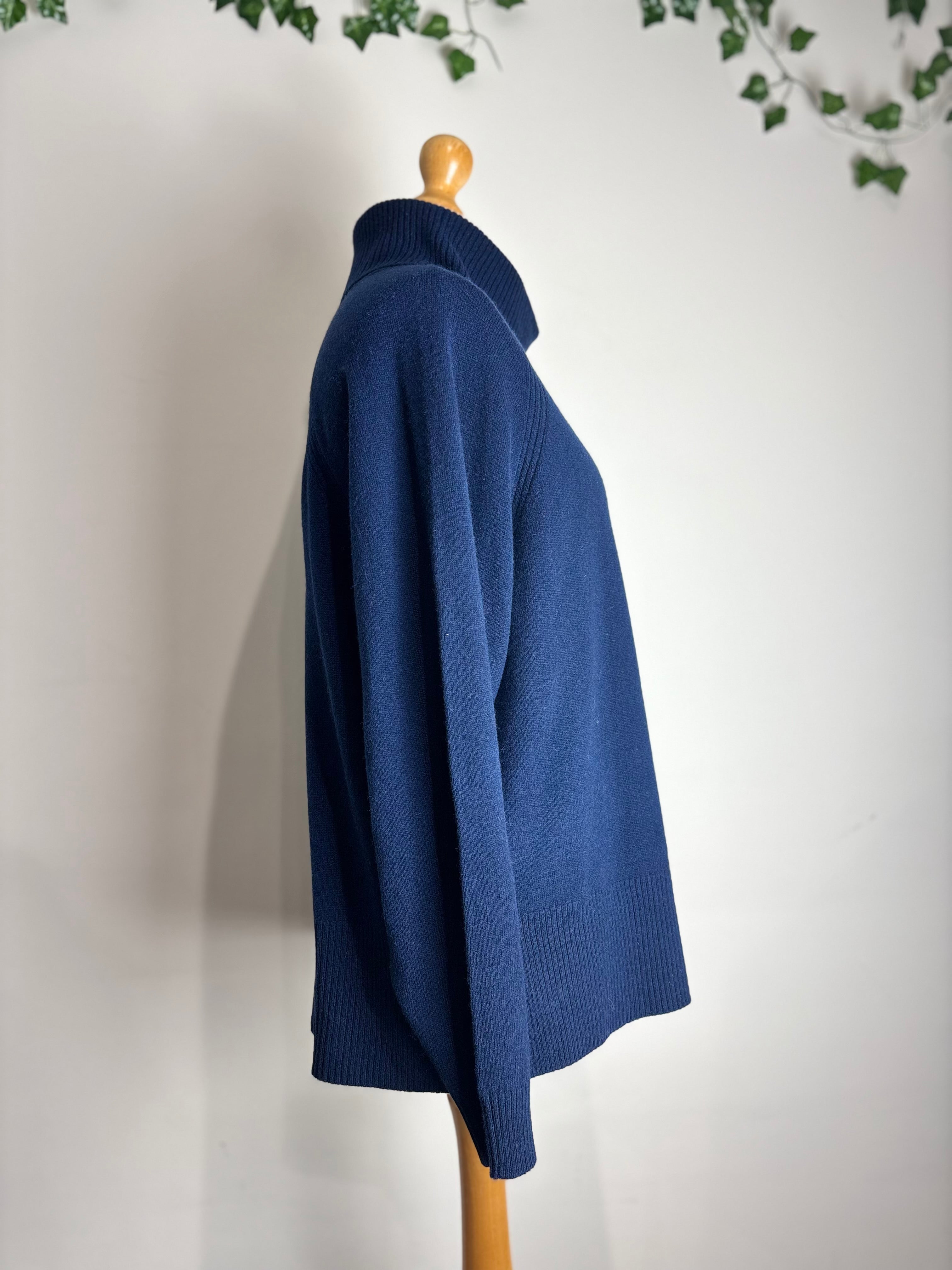 Whistles Navy Cashmere Rollneck