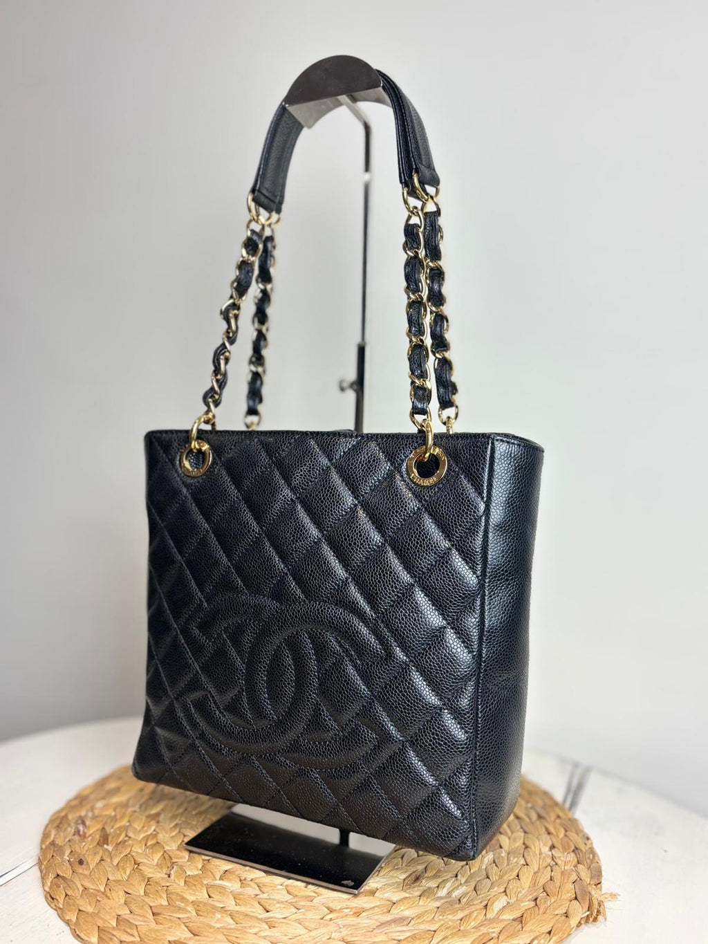 Chanel Classic Quilted Petite Shopping Tote