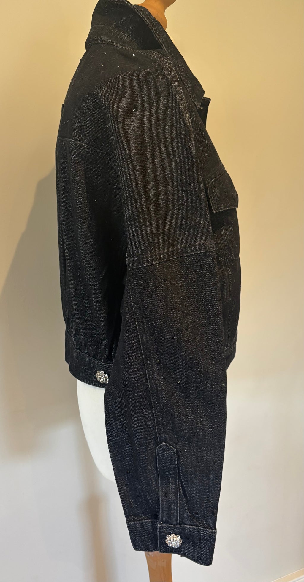 GANNI Black Denim Jacket