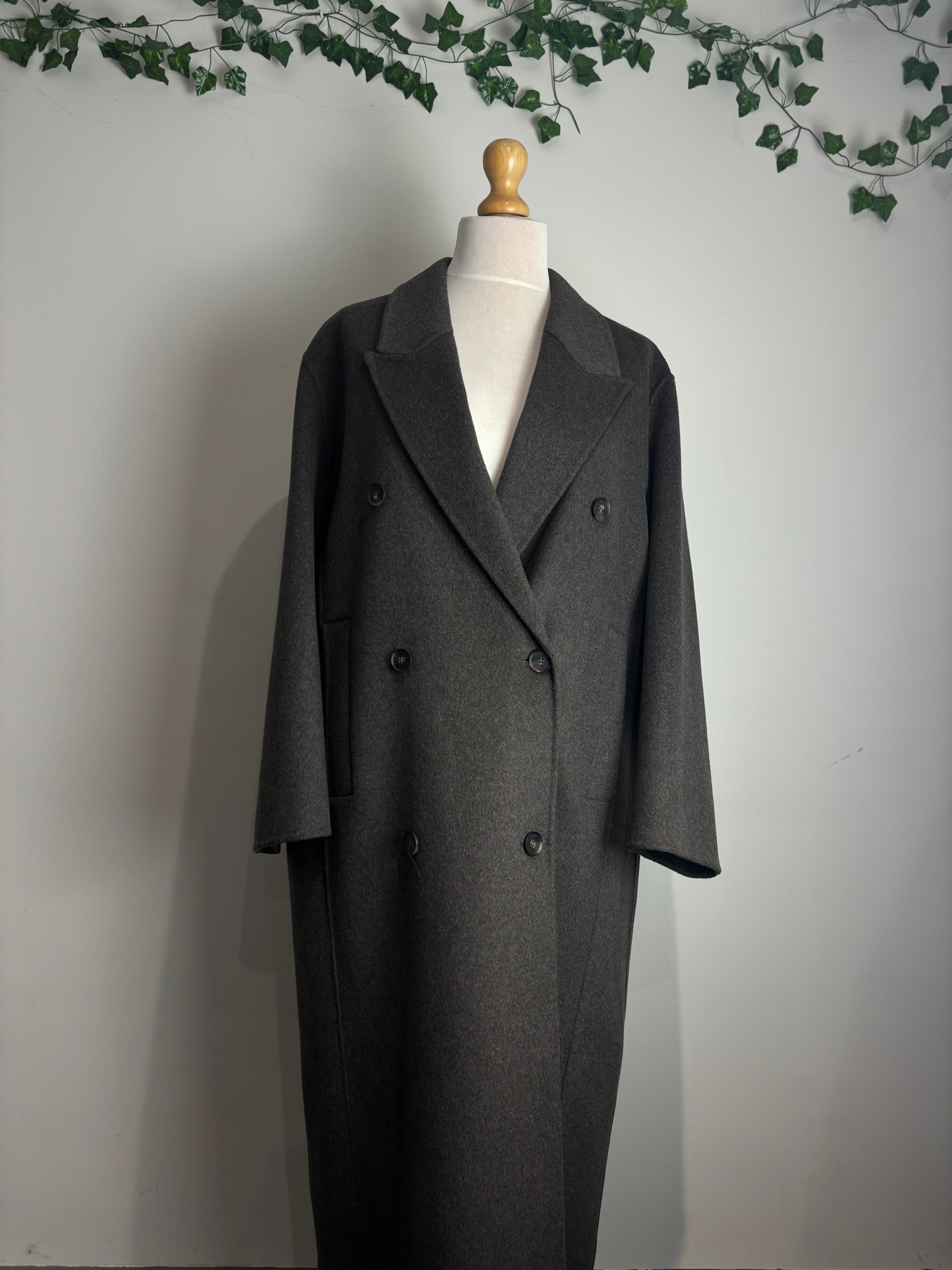 Zara Dark Brown Wool Mix Coat