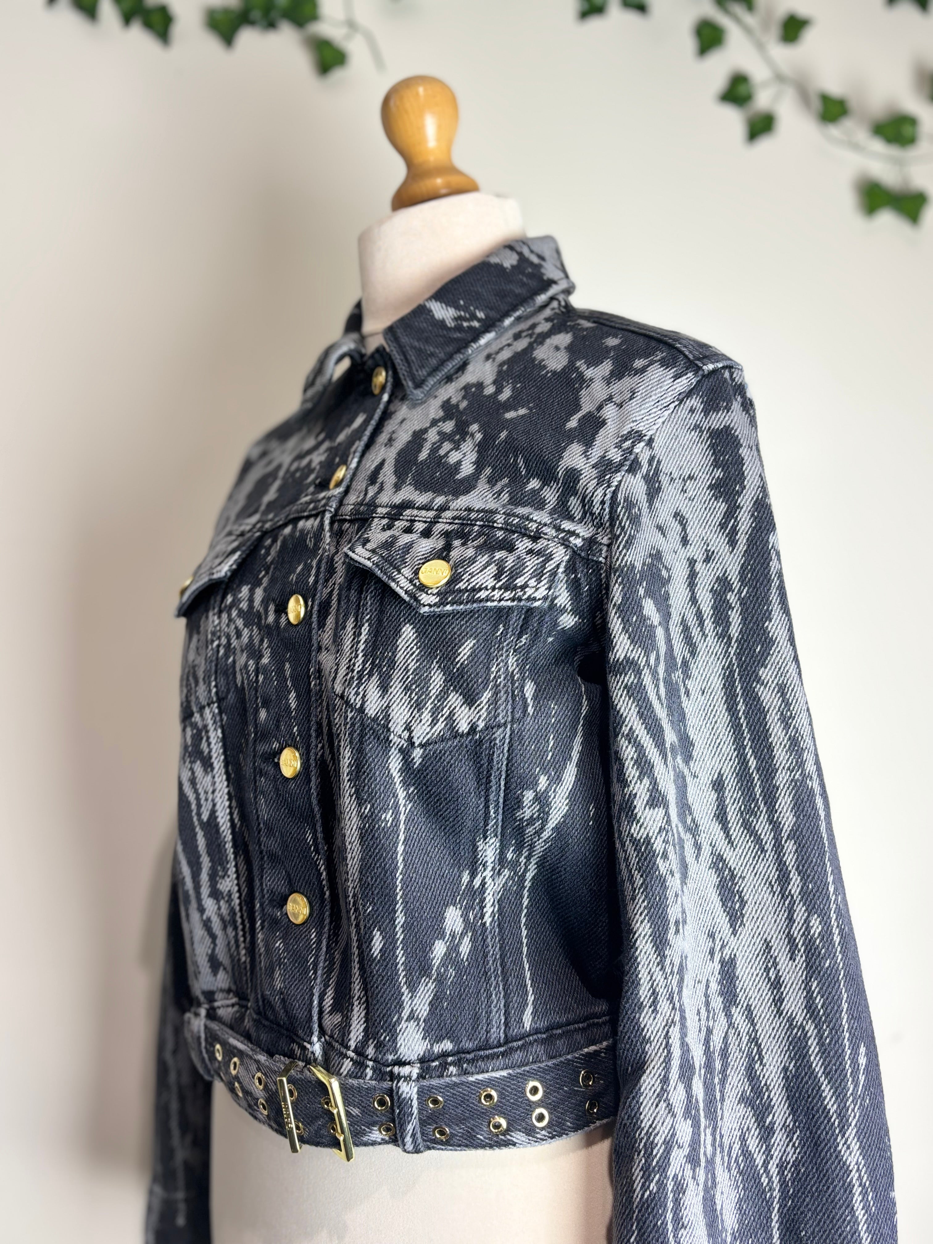 GANNI Heavy Denim Belted Jacket