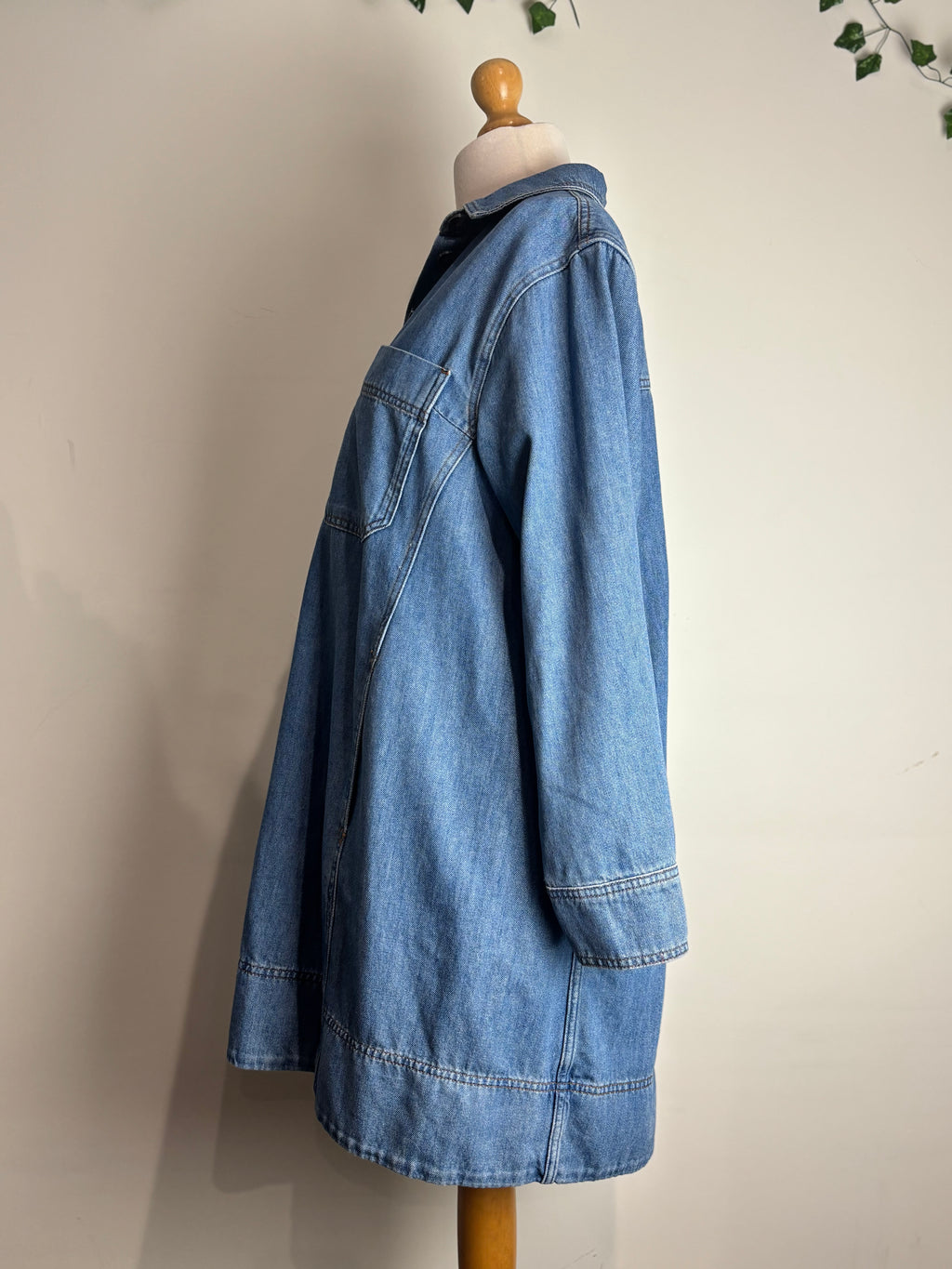 ME+EM Relaxed Denim Shirt Dress