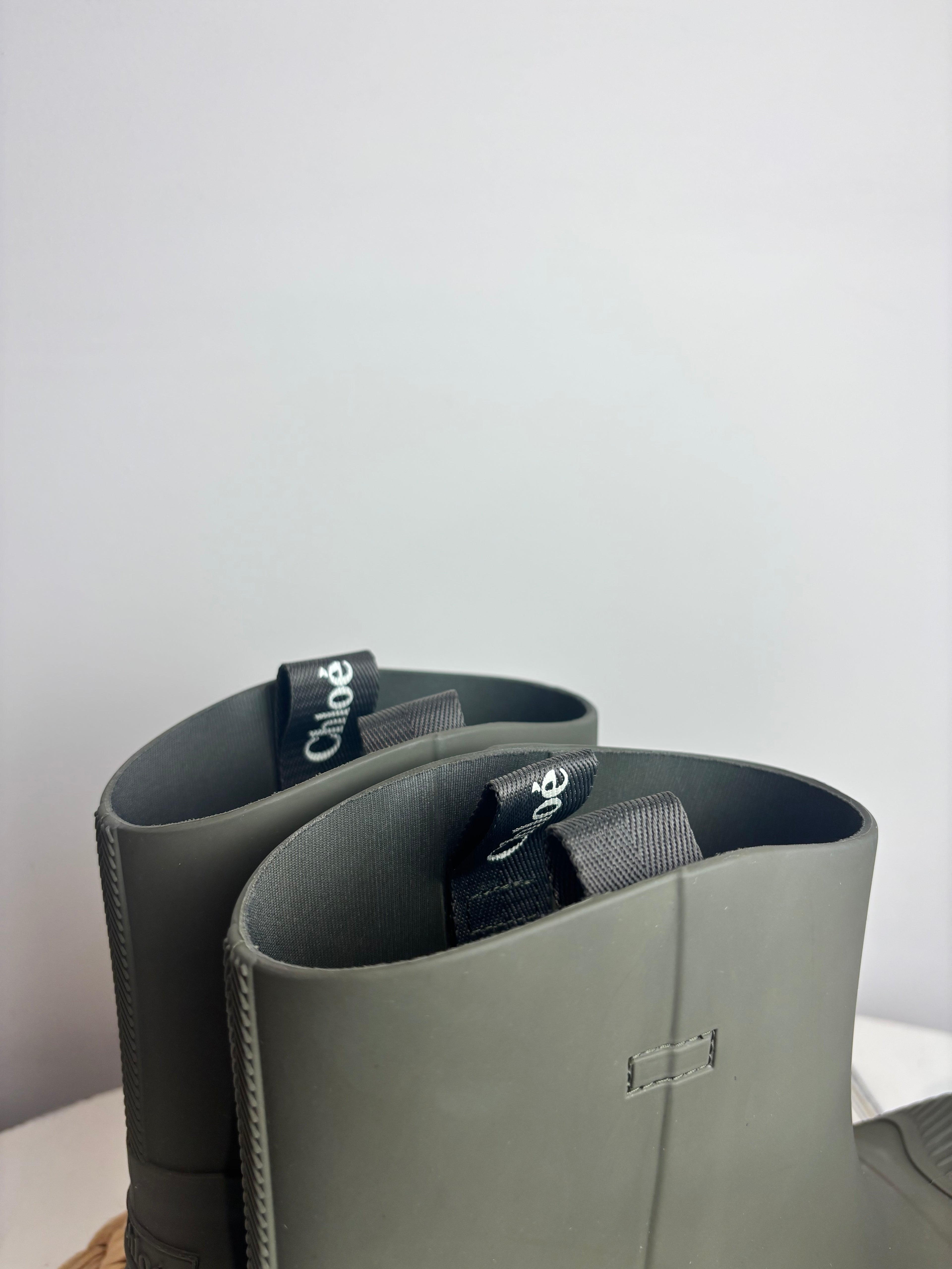 Chloé Raina Olive Rain Boots