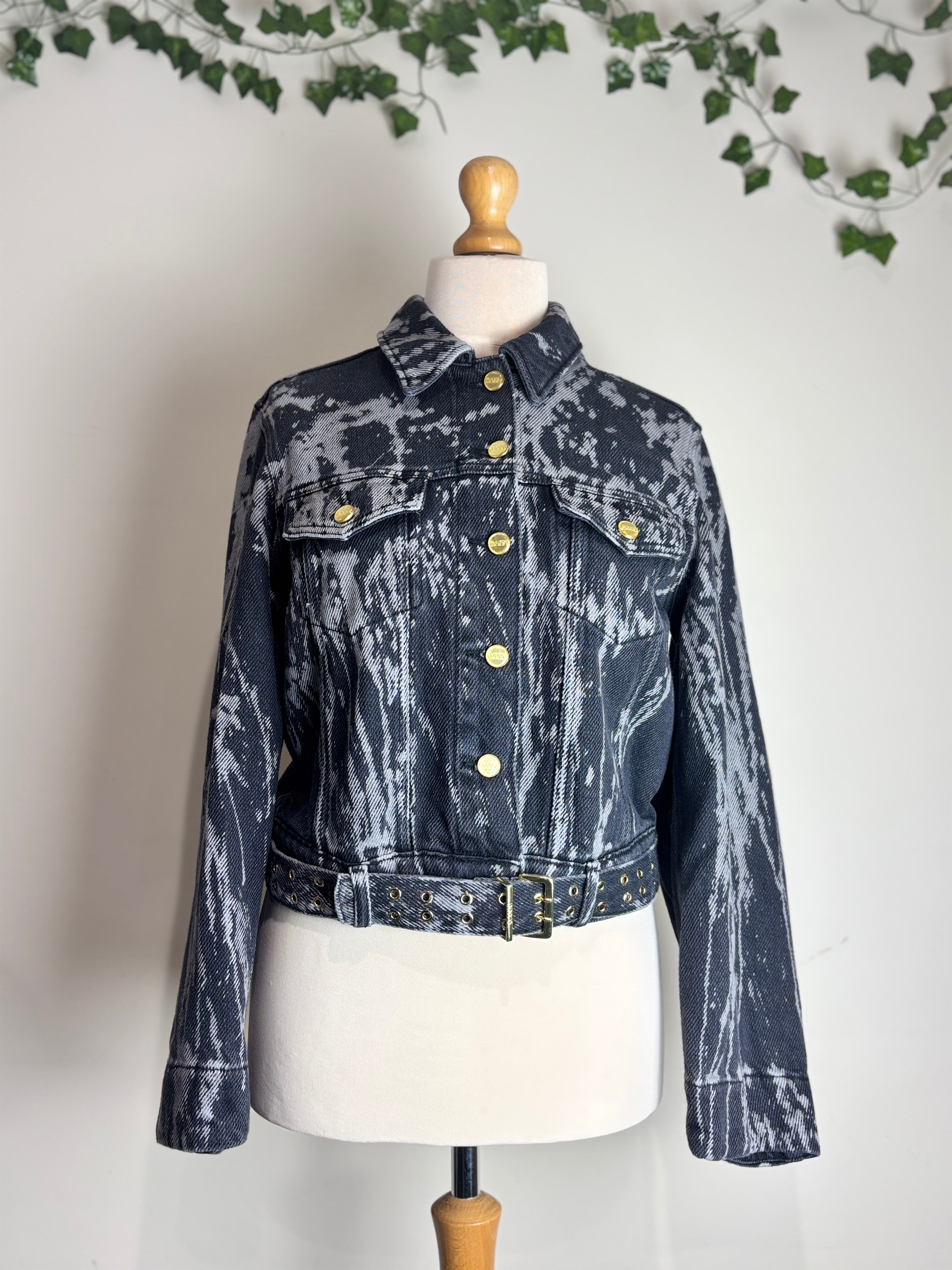 GANNI Heavy Denim Belted Jacket