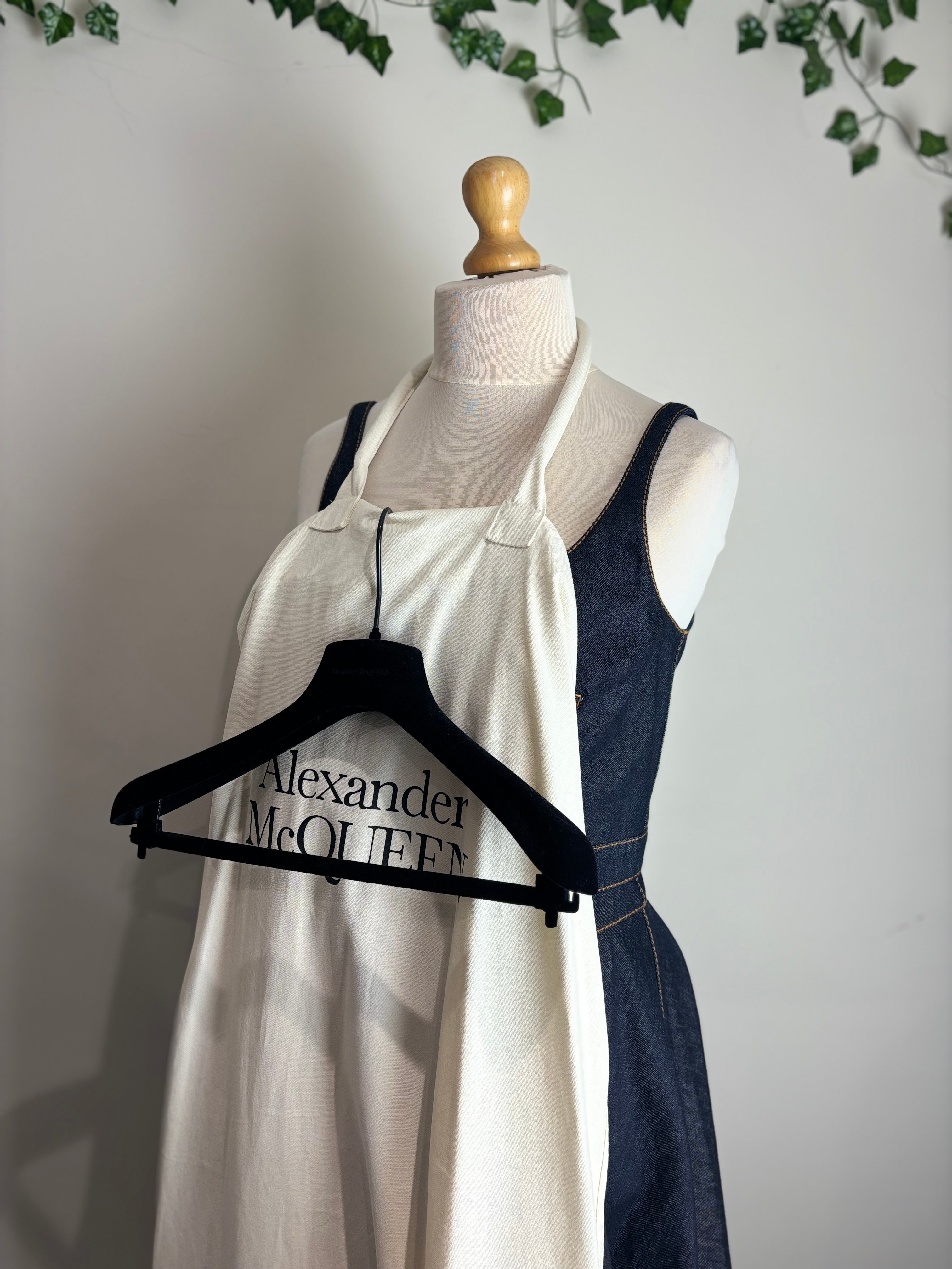 Alexander McQueen Denim Aysmmetric Dress