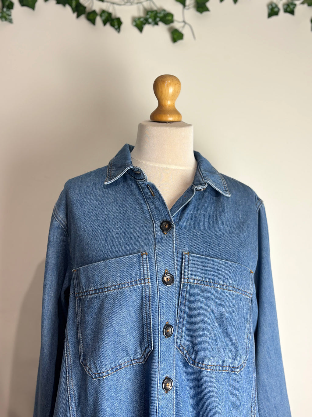 ME+EM Relaxed Denim Shirt Dress