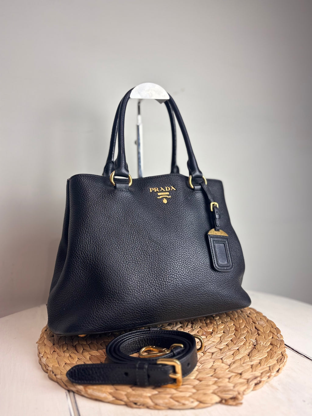 Prada Phenix Vitello Leather Two-Way Tote