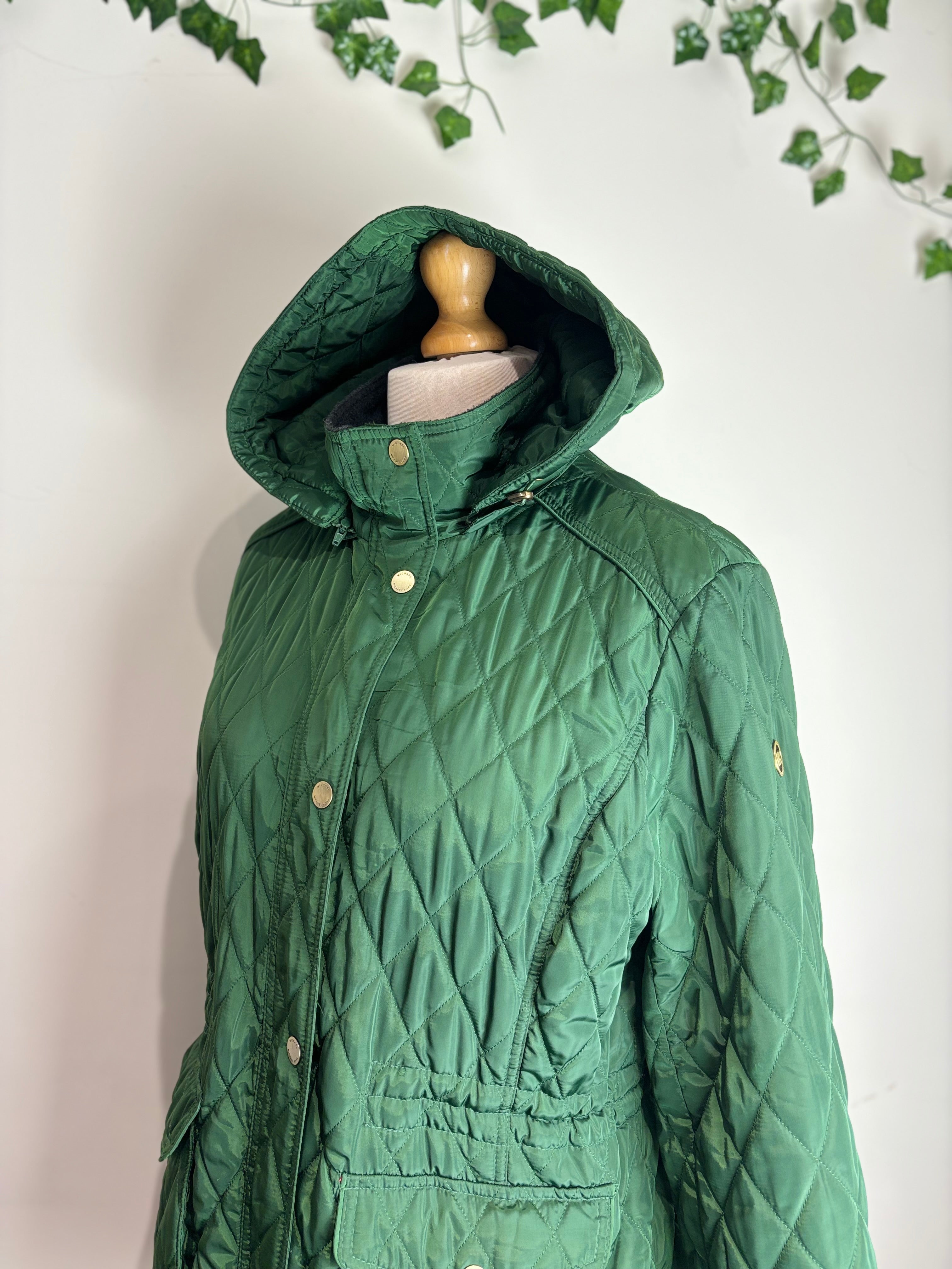 Michael Kors Winter Green Quilted Coat