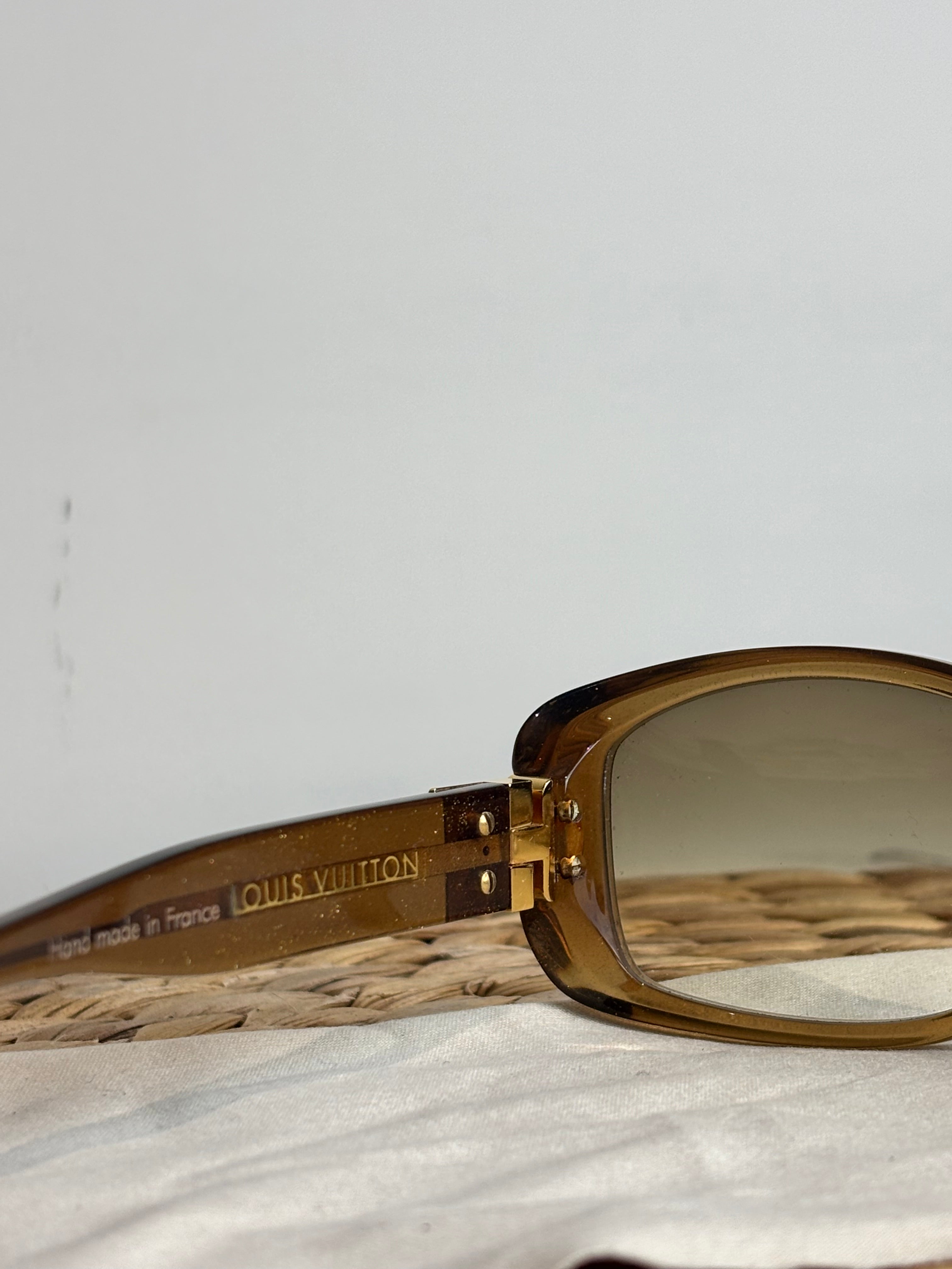 Louis Vuitton Gold Speckling Acetate Frame Soupçon GM Sunglasses