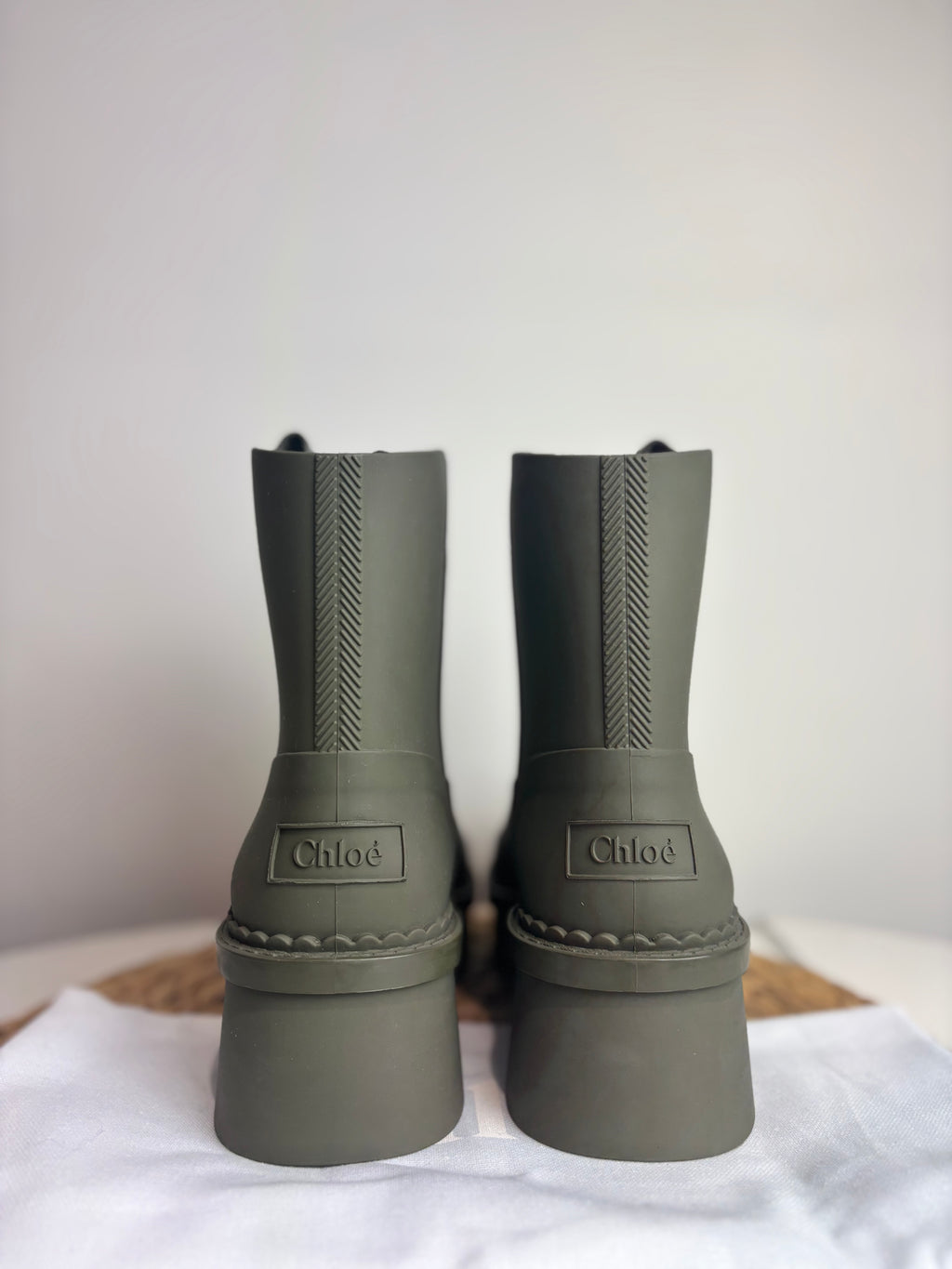 Chloé Raina Olive Rain Boots