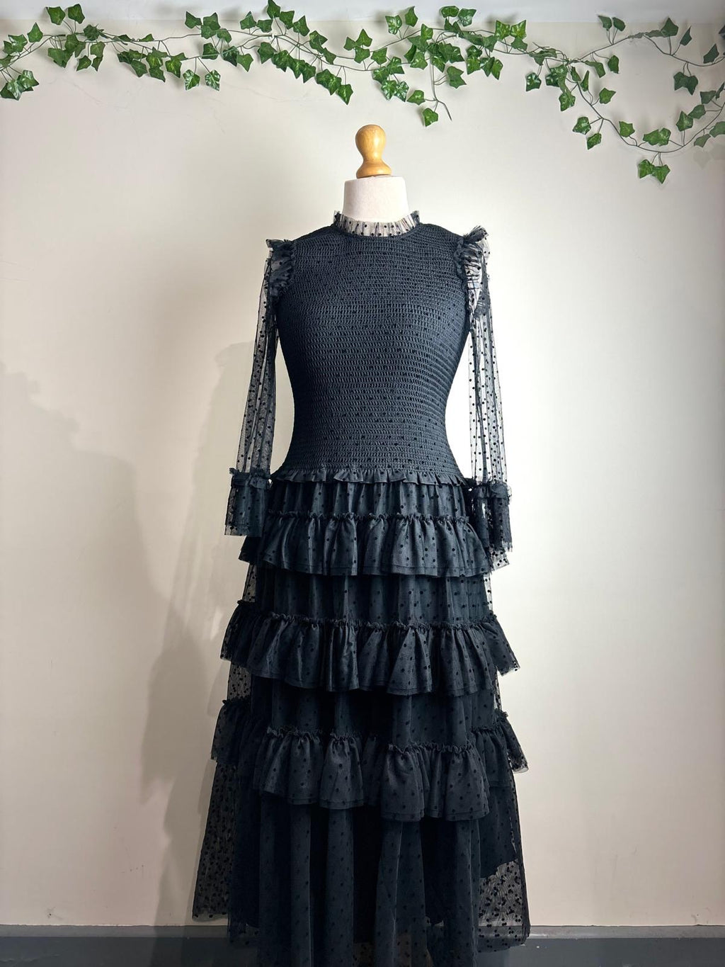 ME+EM Polka Dot Tulle Maxi dress
