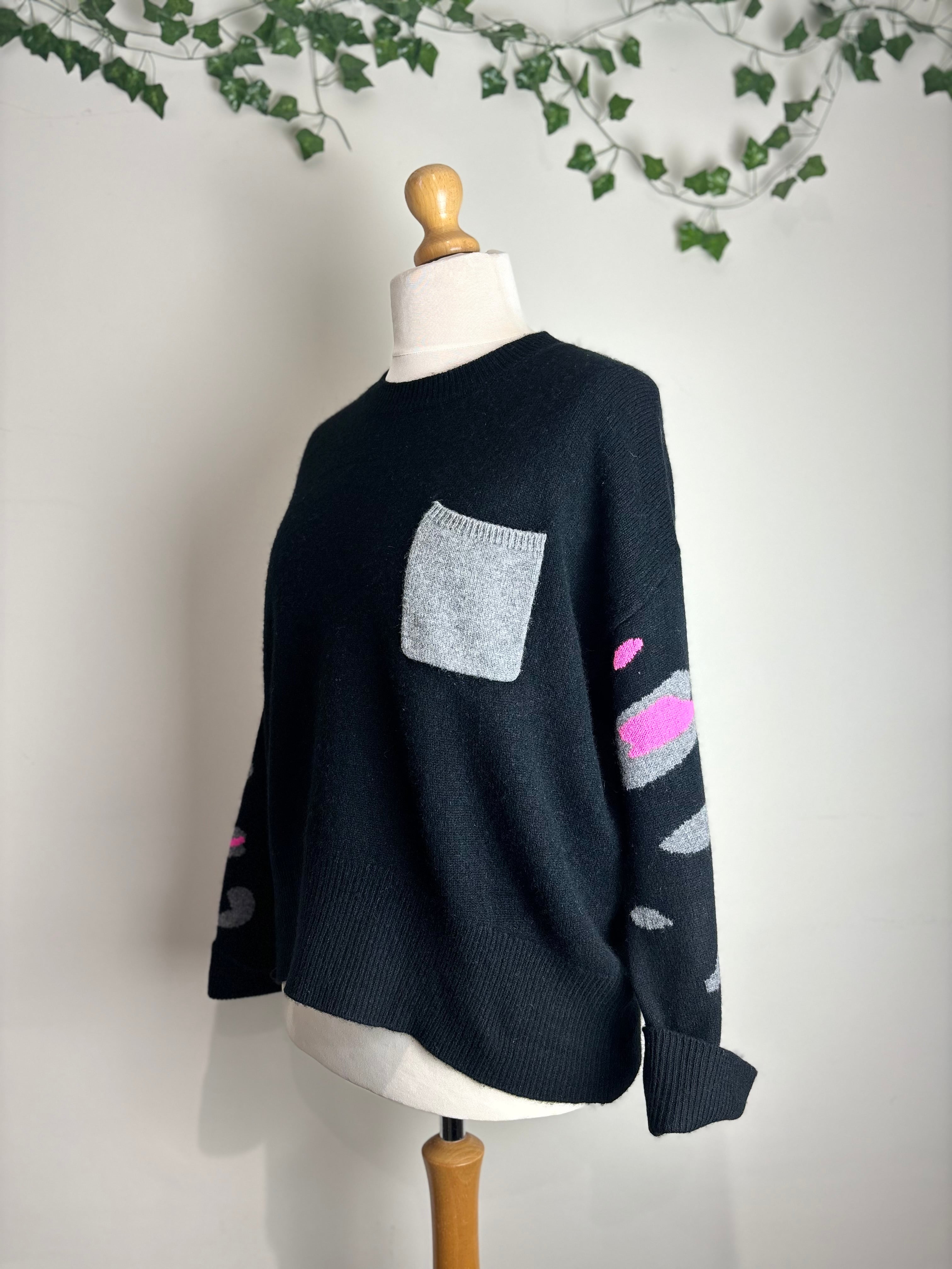 Brodie Cashmere Lynx Boyfriend Cashmere Sweater