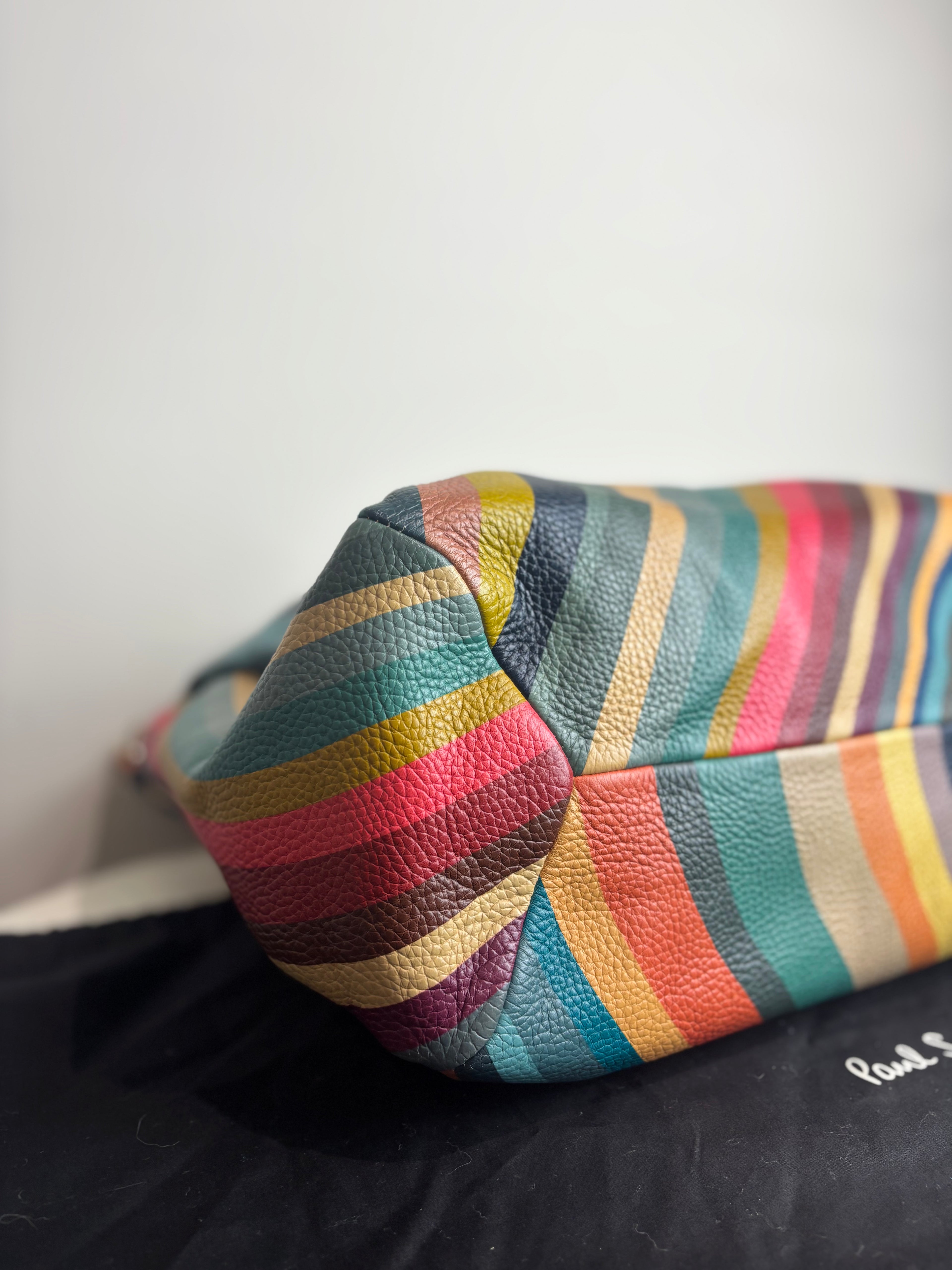 Paul Smith Swirl Print Leather Mini Hobo Bag