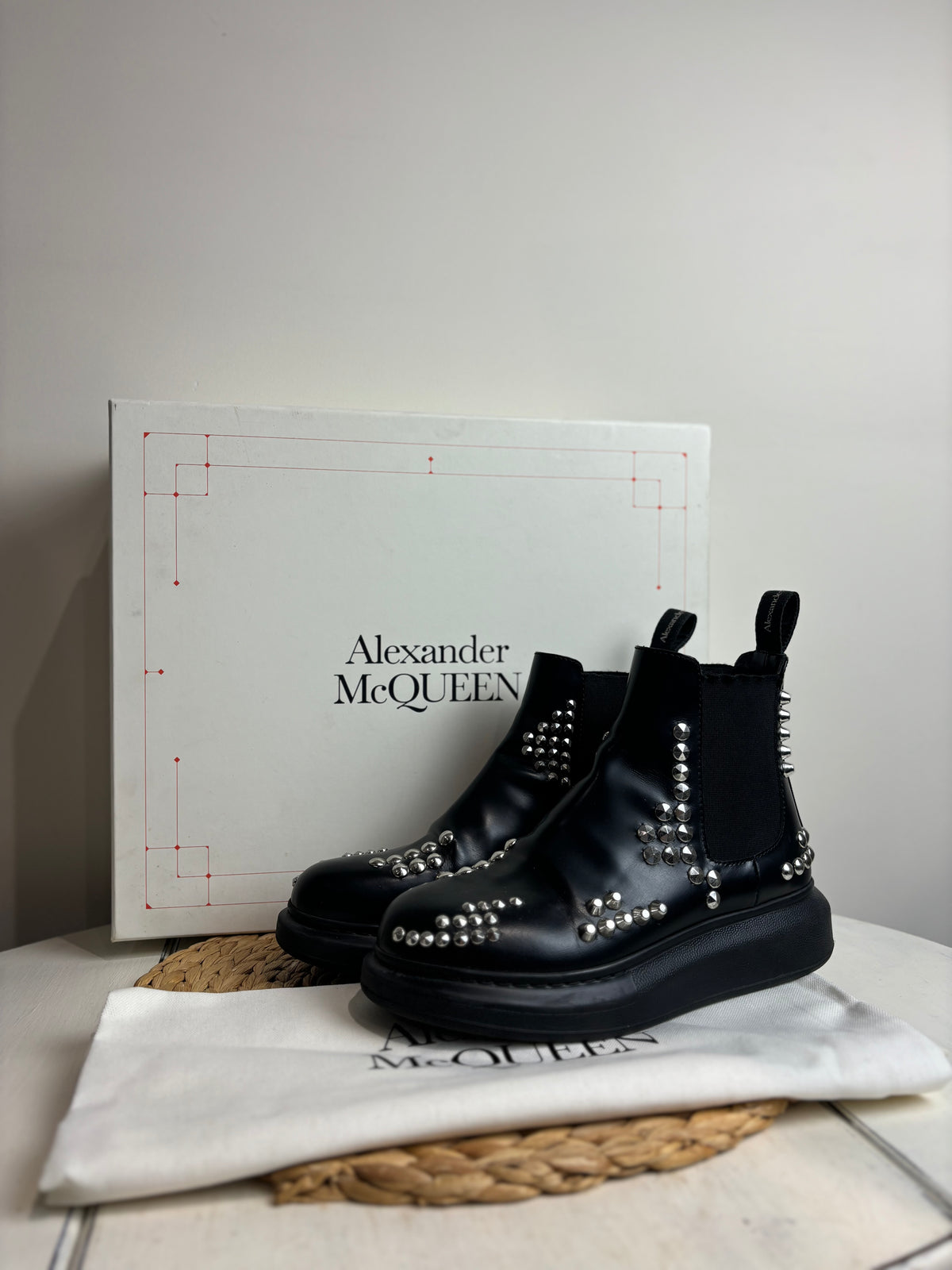 Alexander McQueen Studded Chelsea Boots