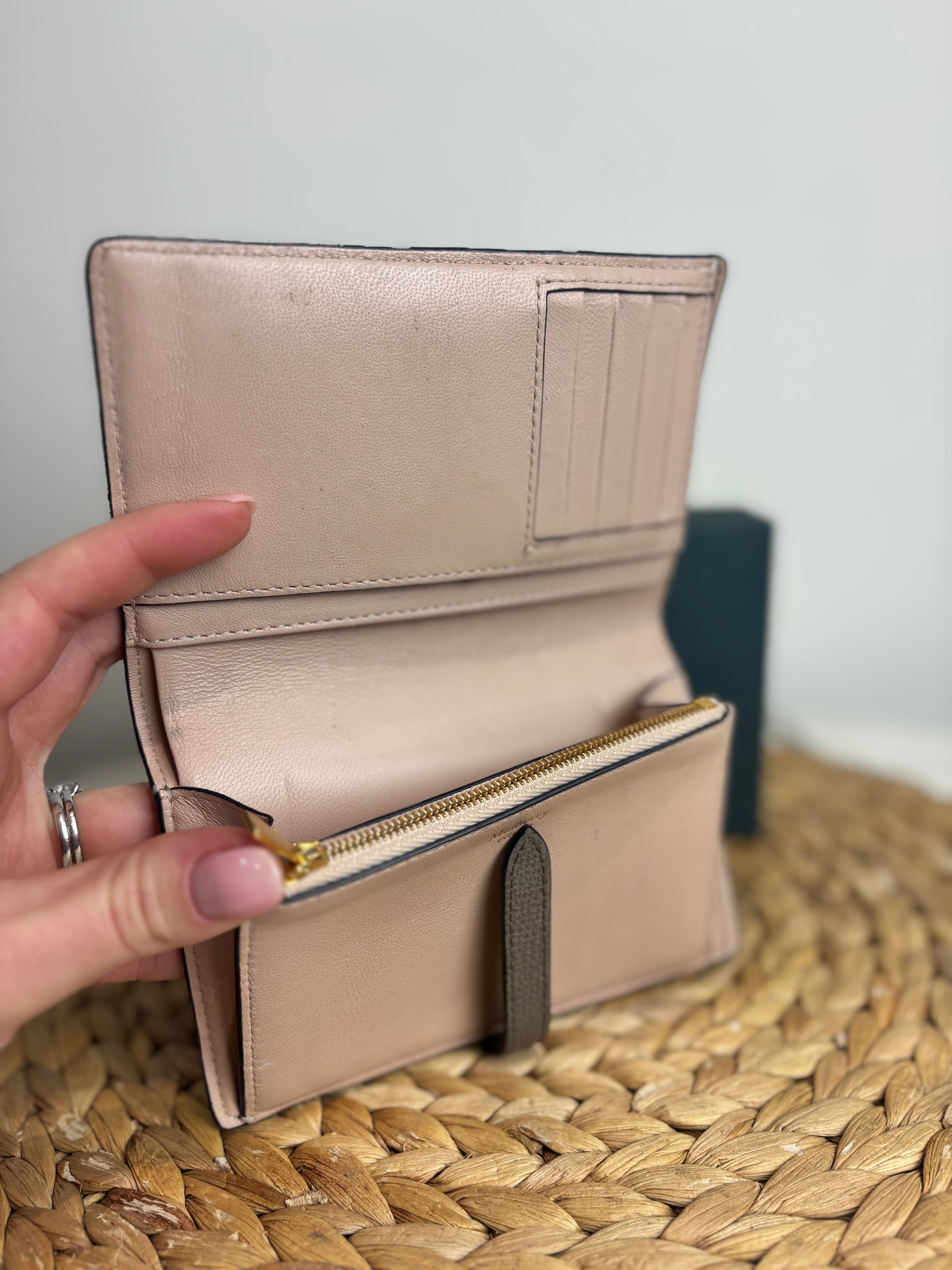 Mulberry Tree Crossgrain Leather Purse in Clay