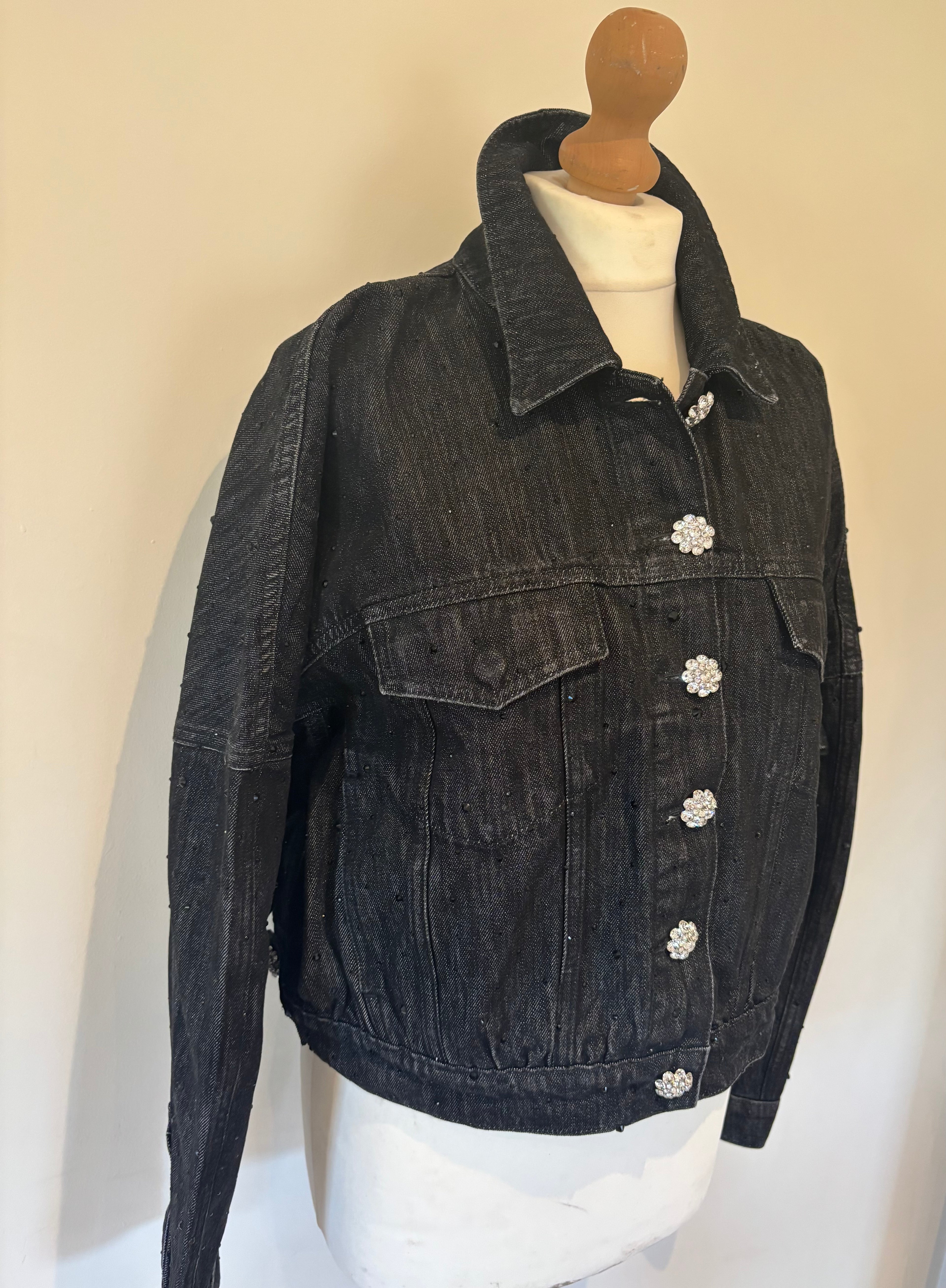 GANNI Black Denim Jacket