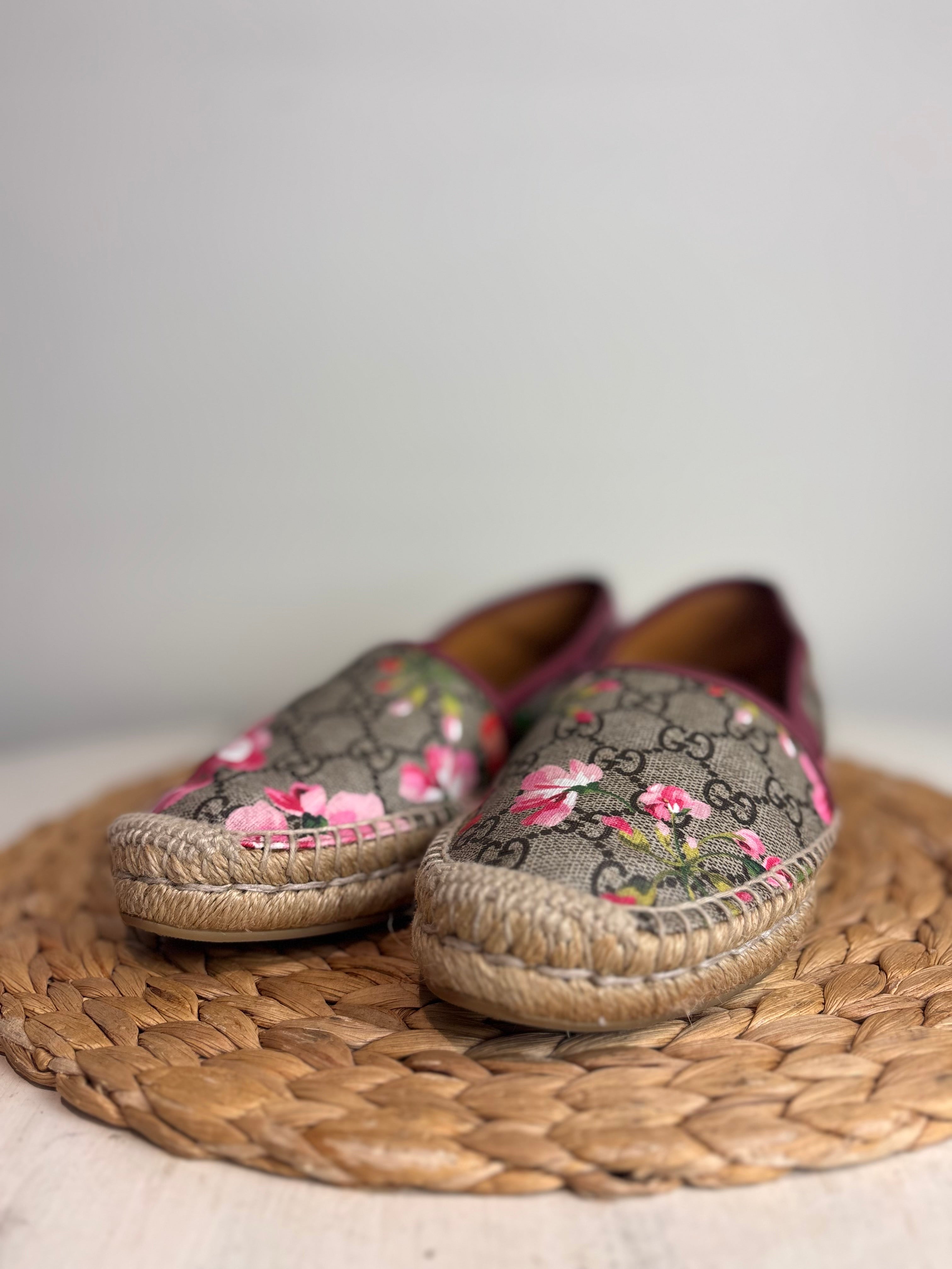 GUCCI Supreme Bloom Canvas Espadrille
