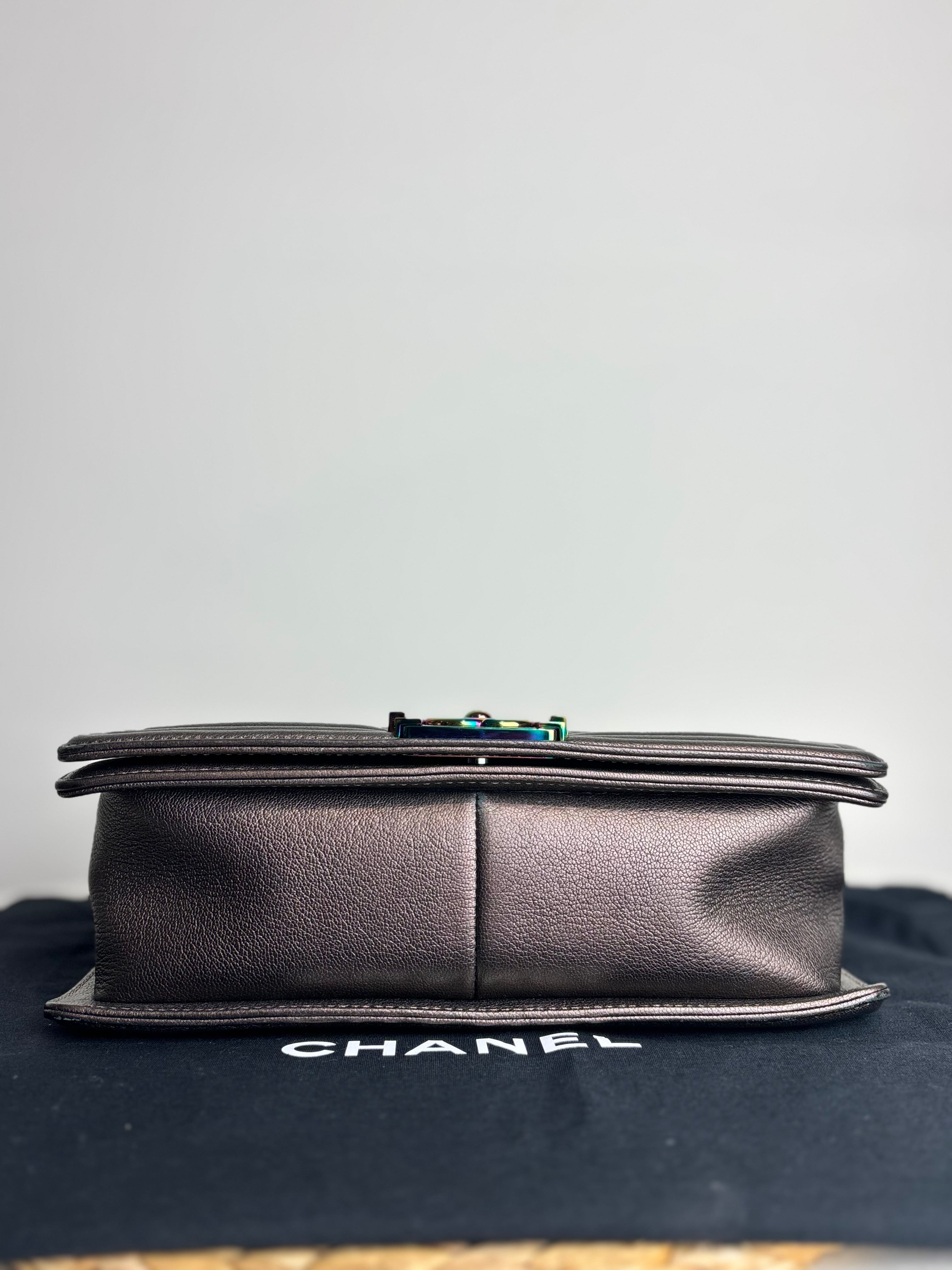 Chanel Iridescent Mermaid Quilted Goatskin Medium Boy Bag (Rare, Limited Edition)