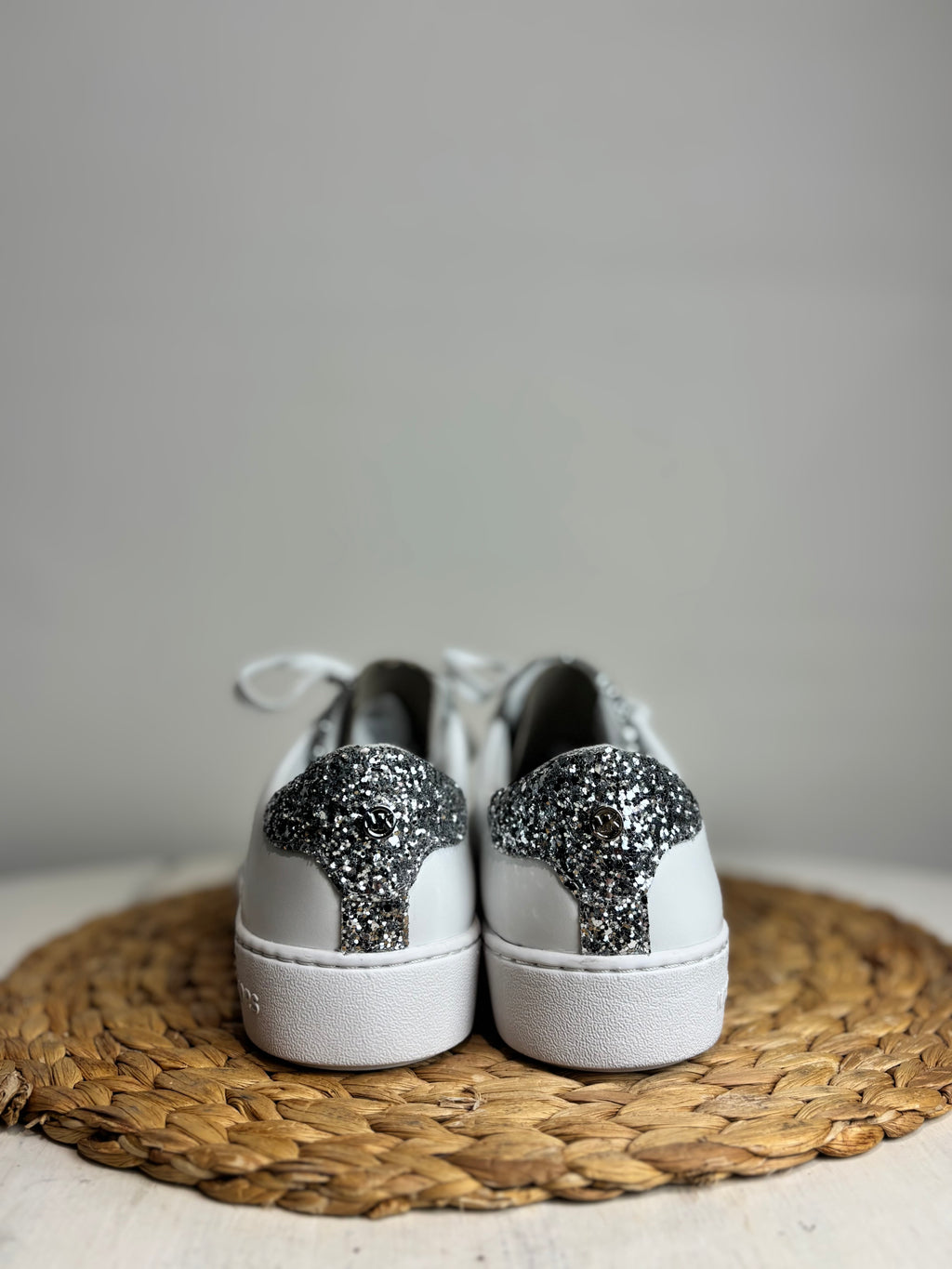 Michael Kors Irving Lace-Up Glitter Sneakers