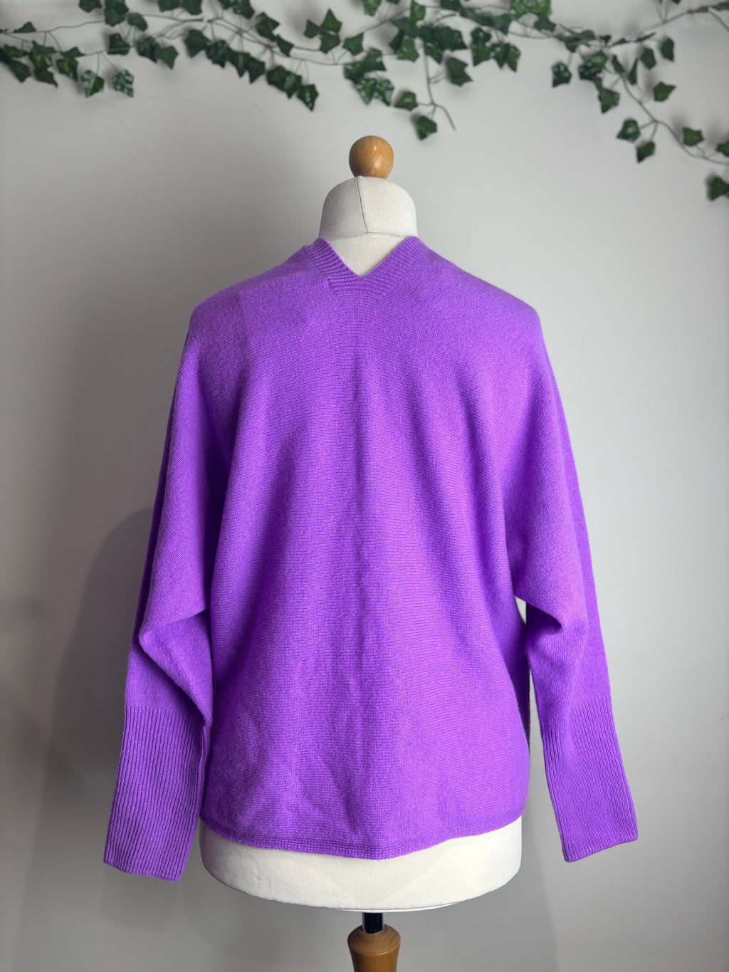Oui Purple Cashmere & Wool Cardigan