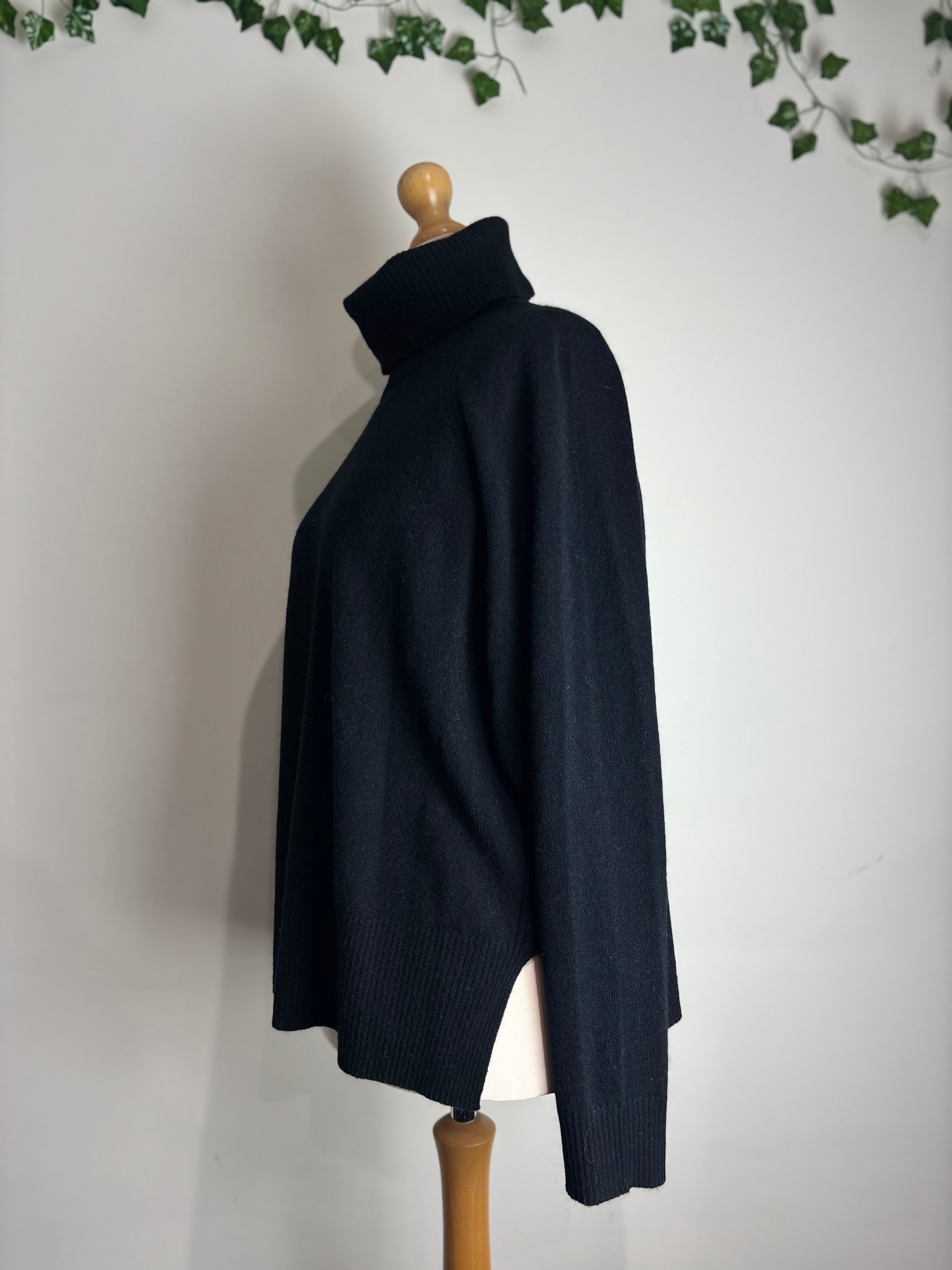 Whistles Black Cashmere Rollneck