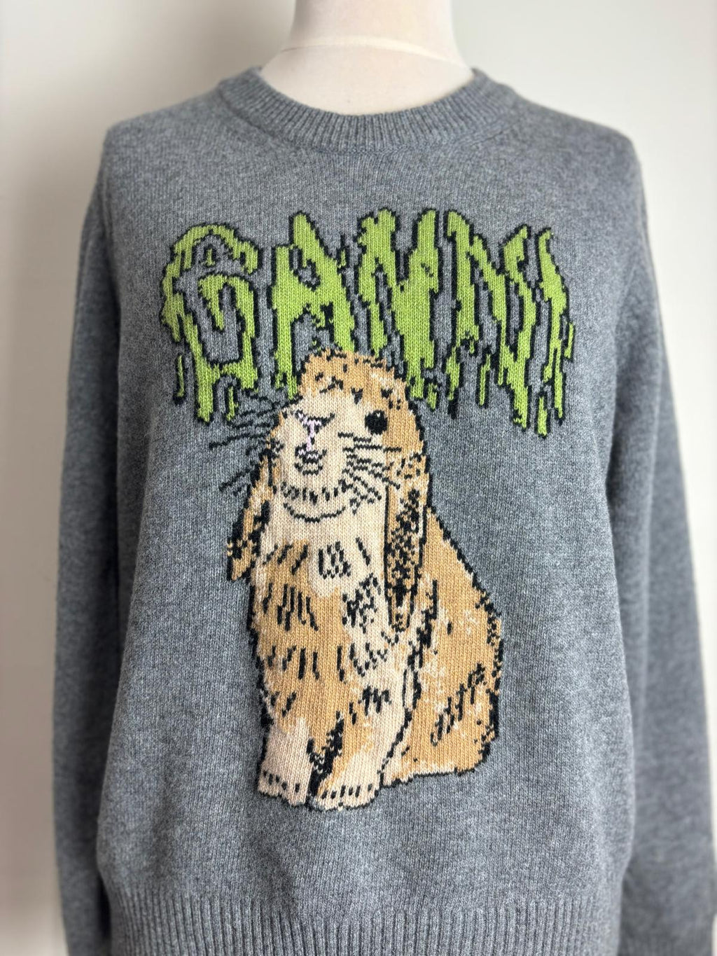 GANNI Frost Grey Bunny Jumper