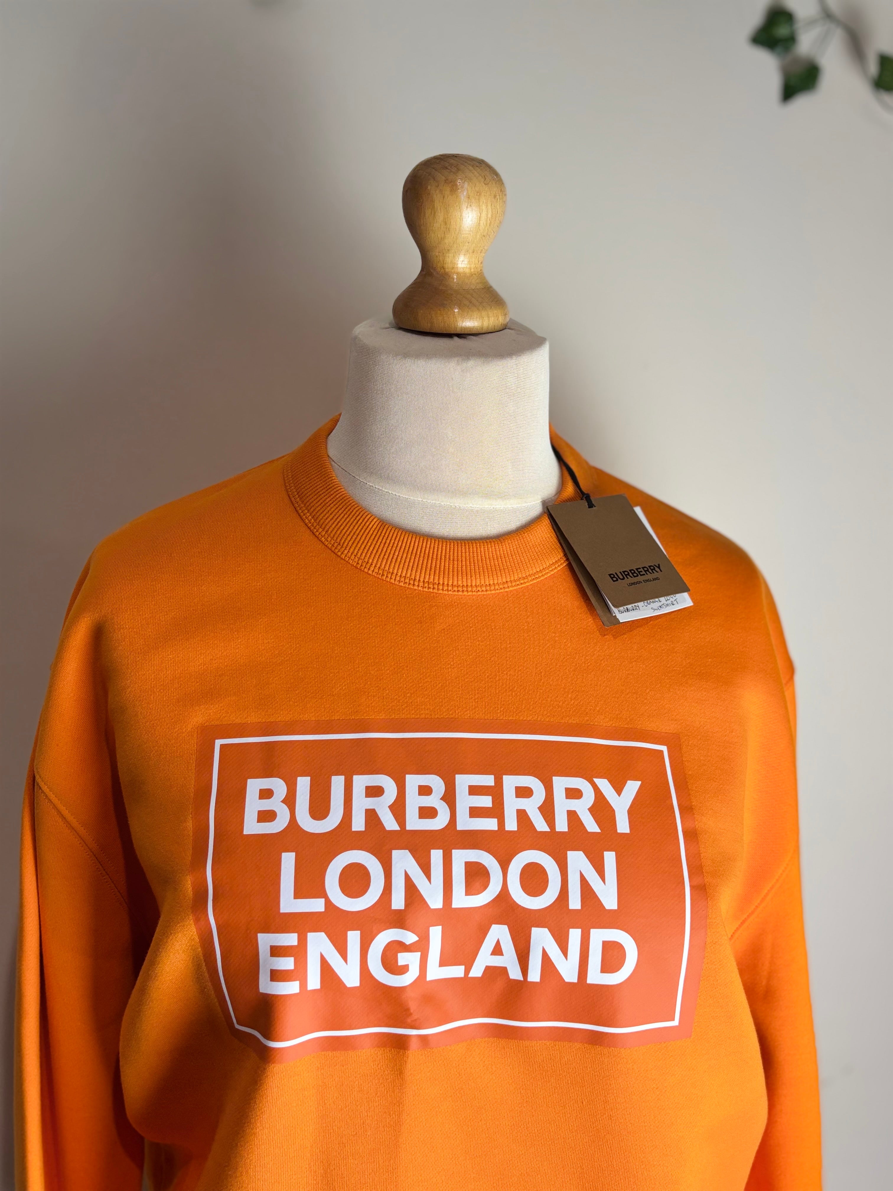 Burberry Fawson Orange Logo Sweater