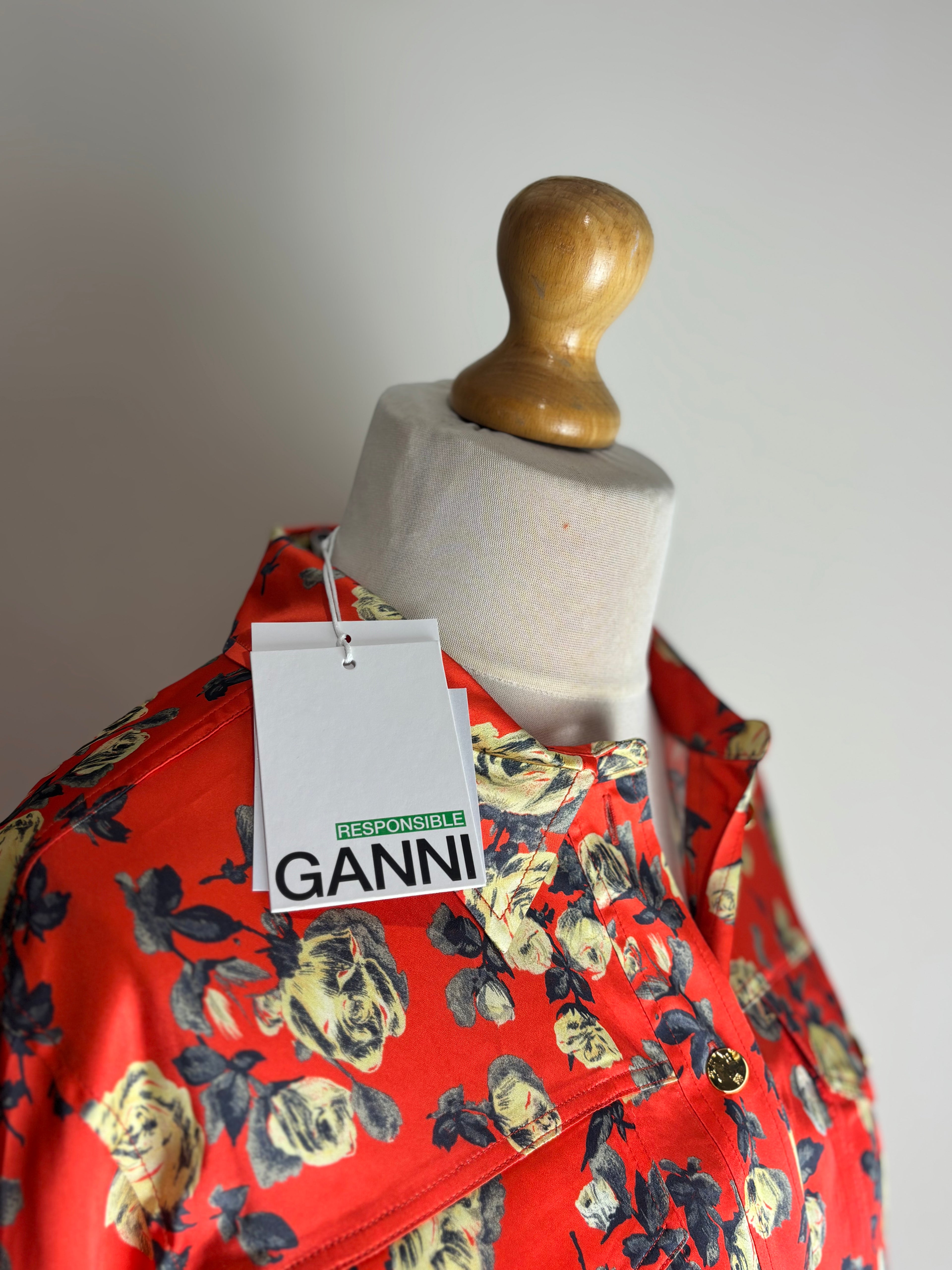 GANNI floral blouse