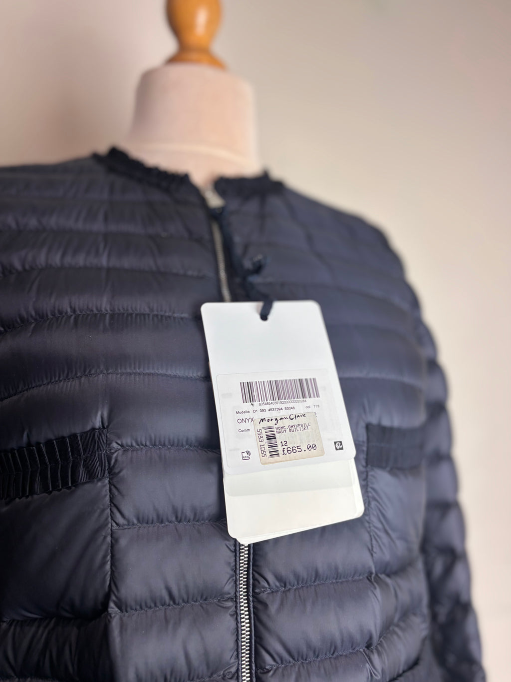 Moncler Onyx Frill Navy Jacket (BNWT)