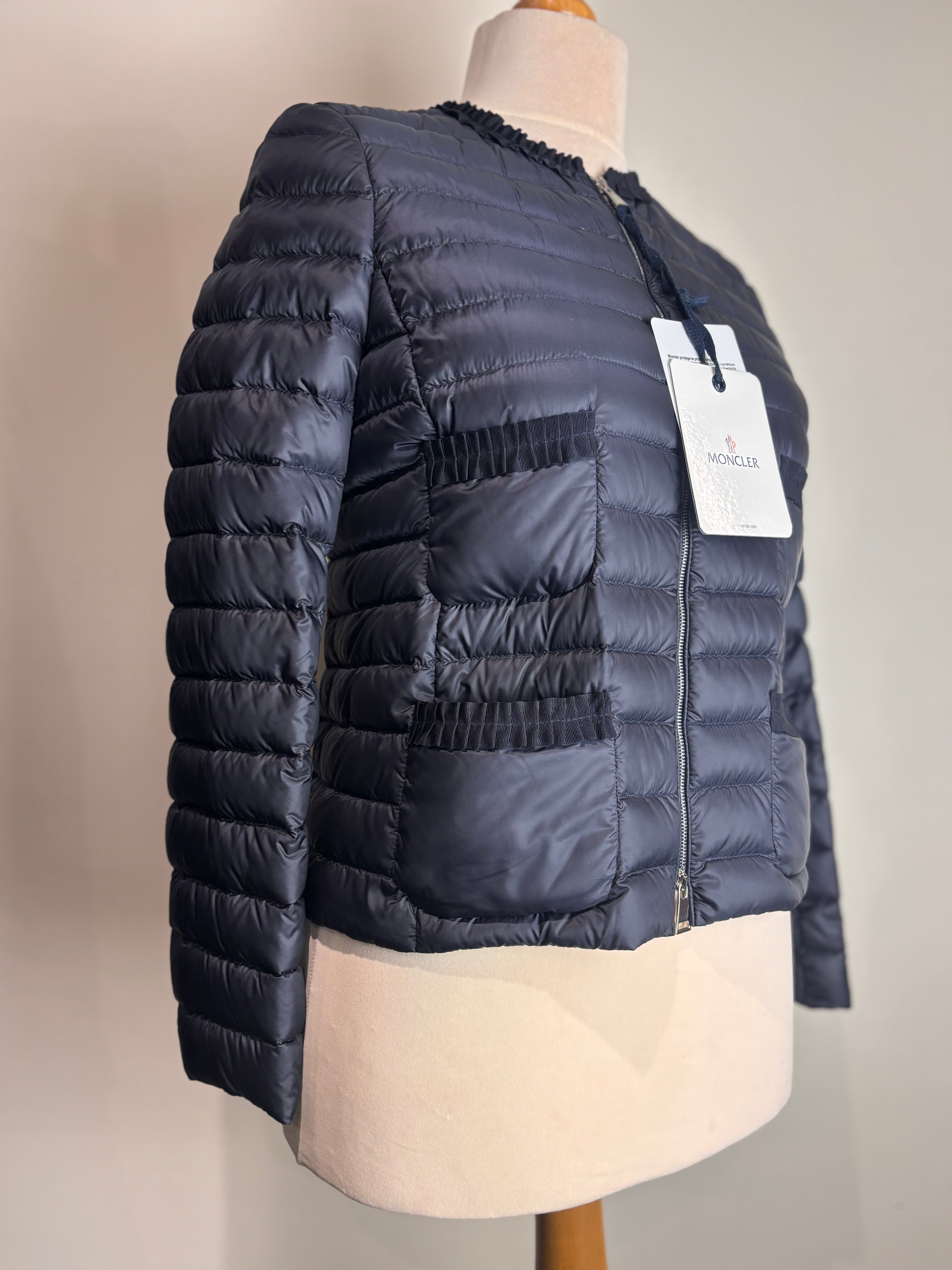 Moncler Onyx Frill Navy Jacket (BNWT)